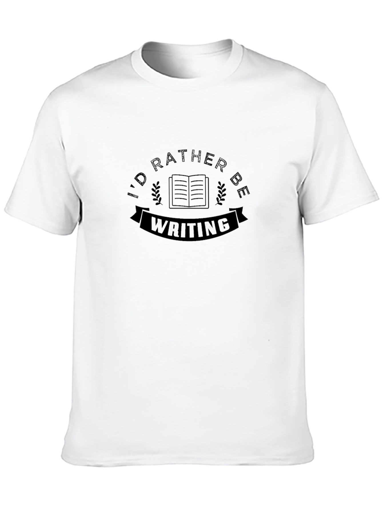 Id Rather Be Writing Black T-Shirt