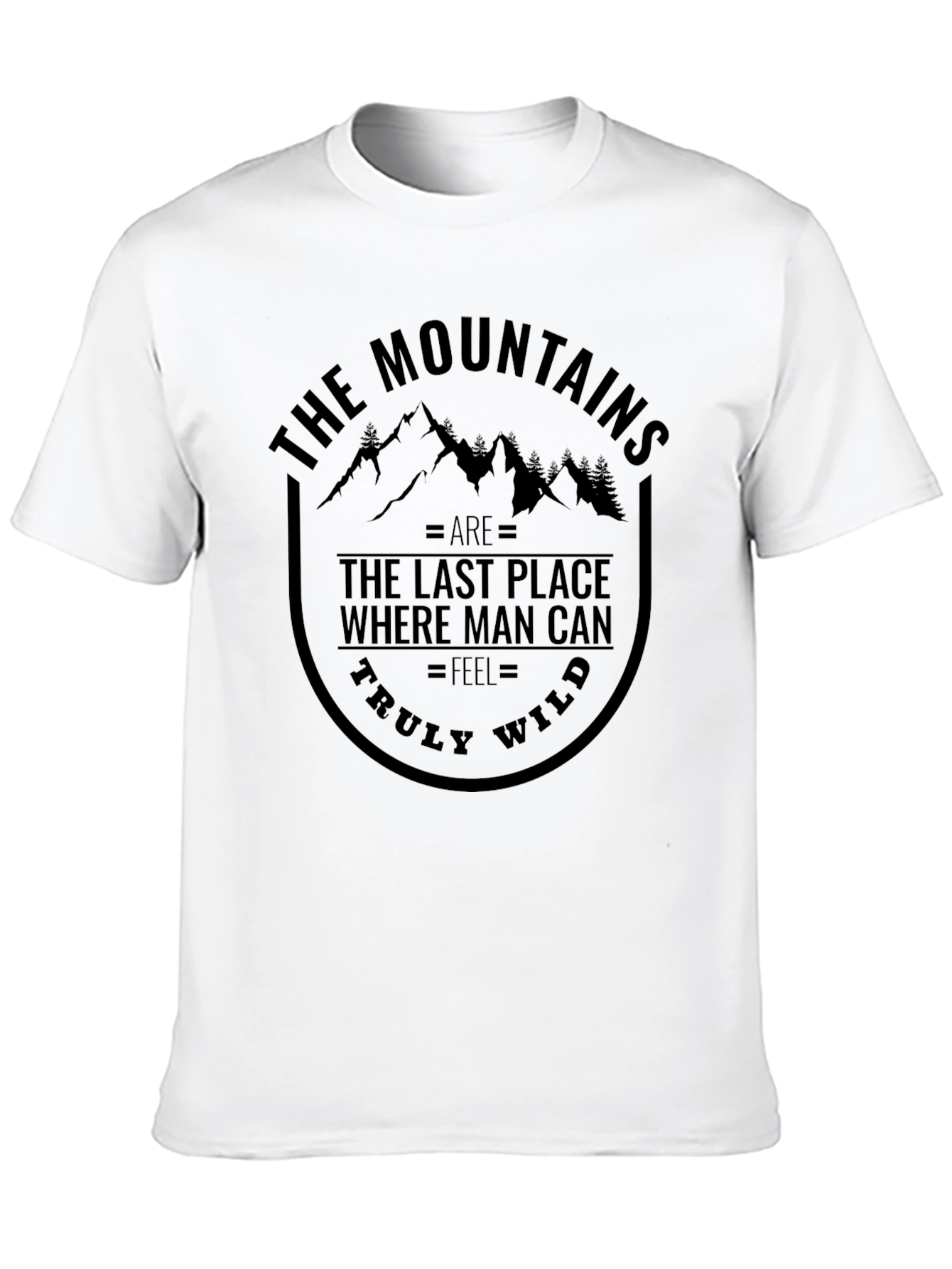 Mountains Are Wild T-Shirt - Black Graphic Tee