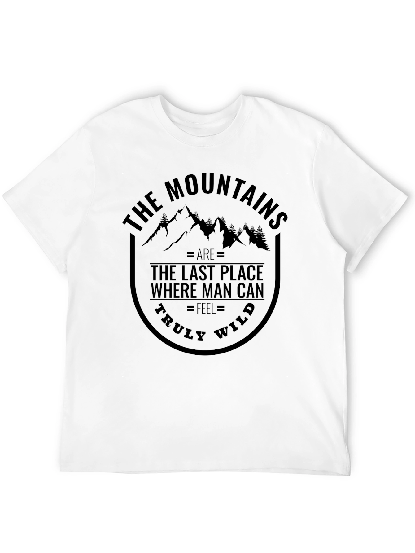 Mountains Are Wild T-Shirt - Black Graphic Tee