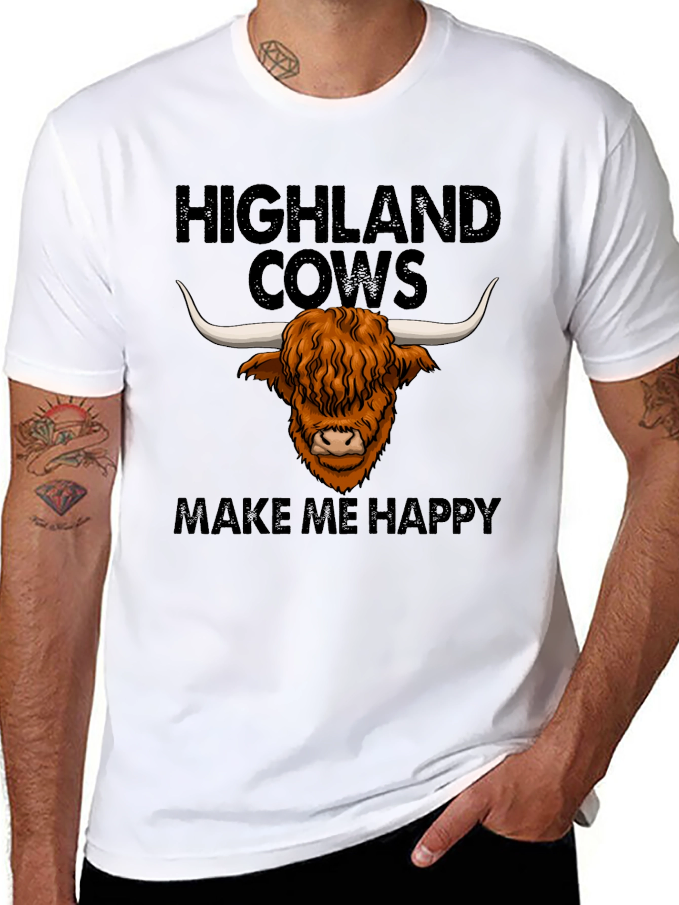 Highland Cows Make Me Happy T-Shirt