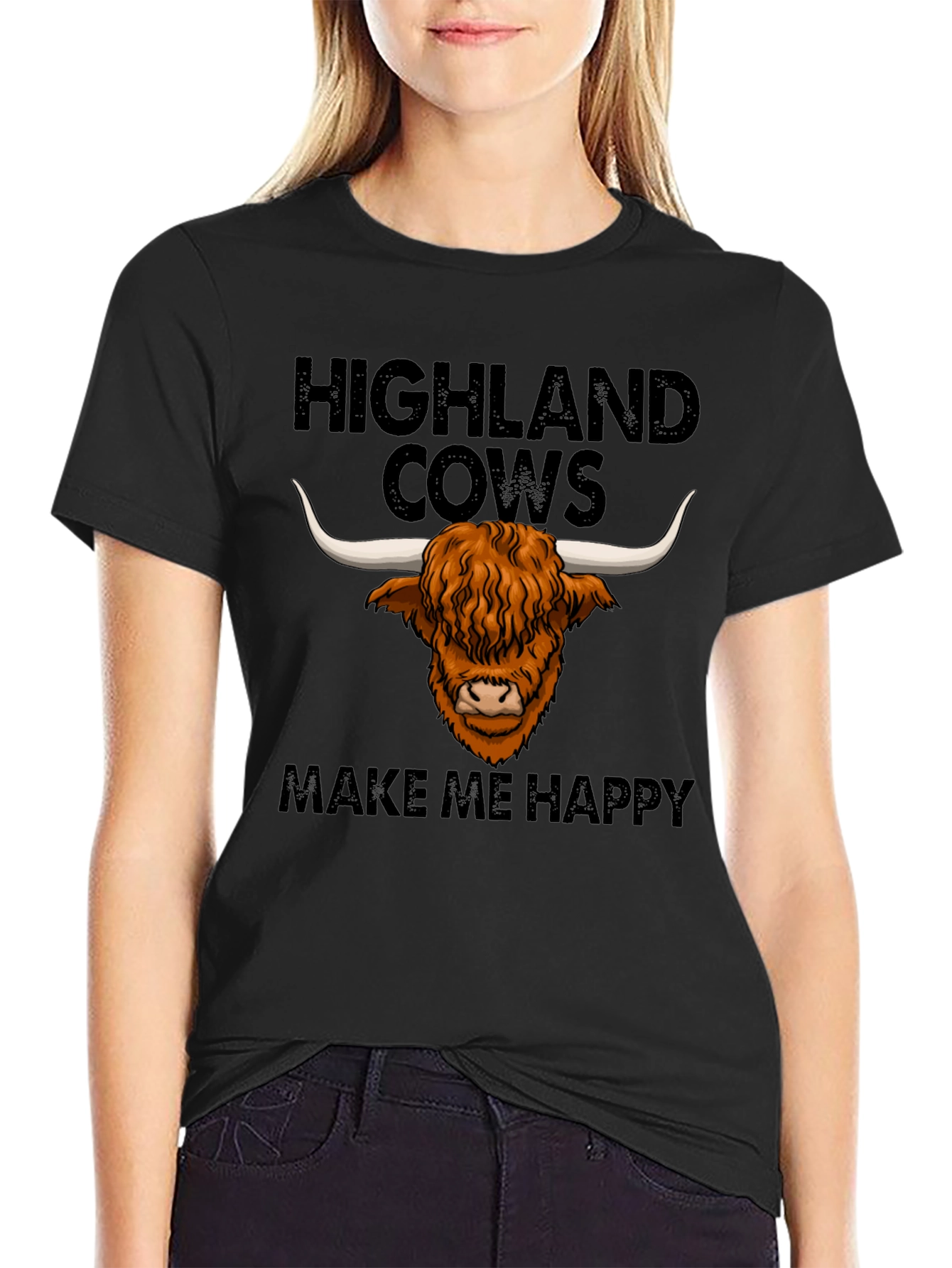 Highland Cows Make Me Happy T-Shirt