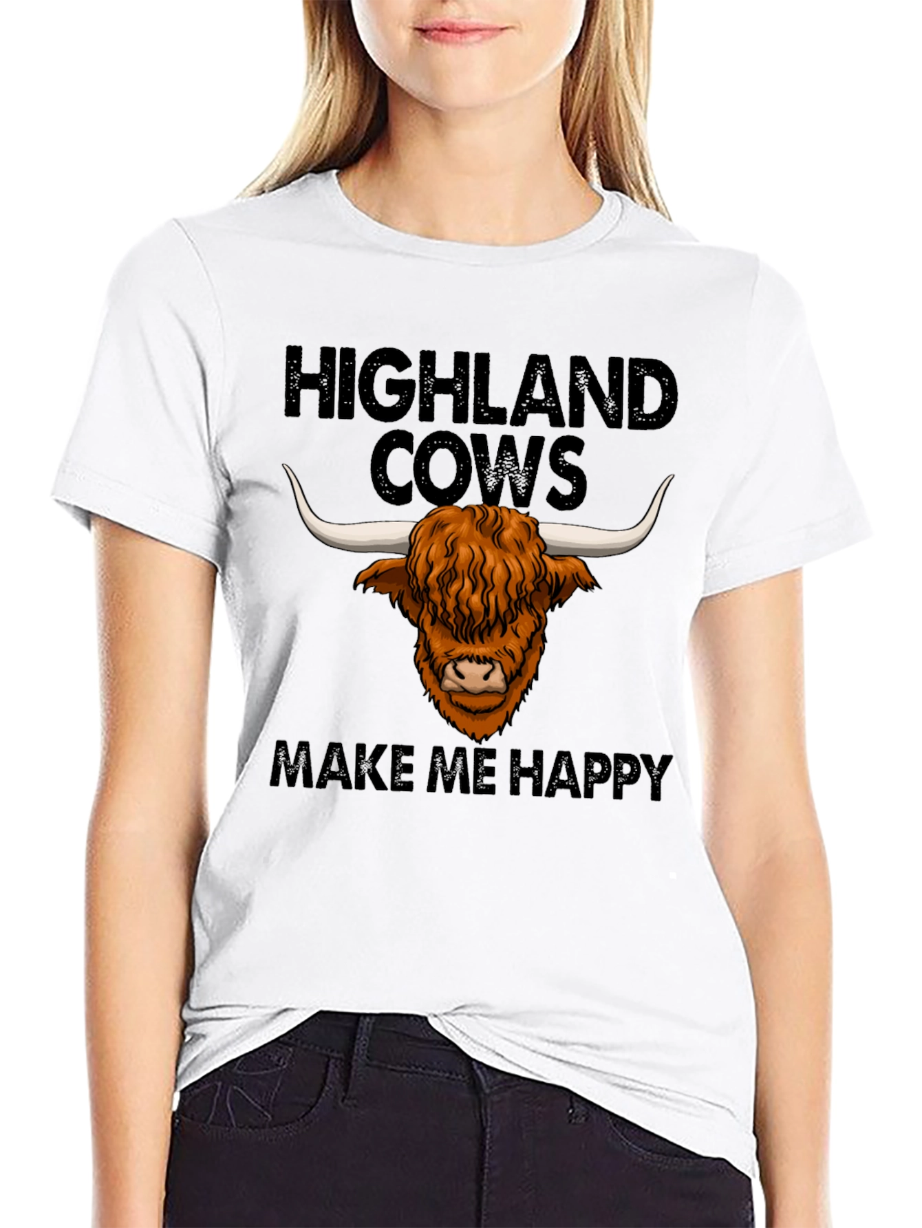 Highland Cows Make Me Happy T-Shirt