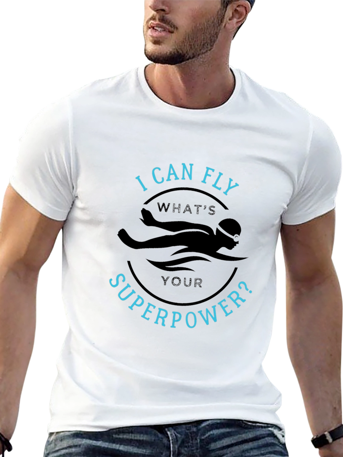 I Can Fly Superpower Black T-Shirt
