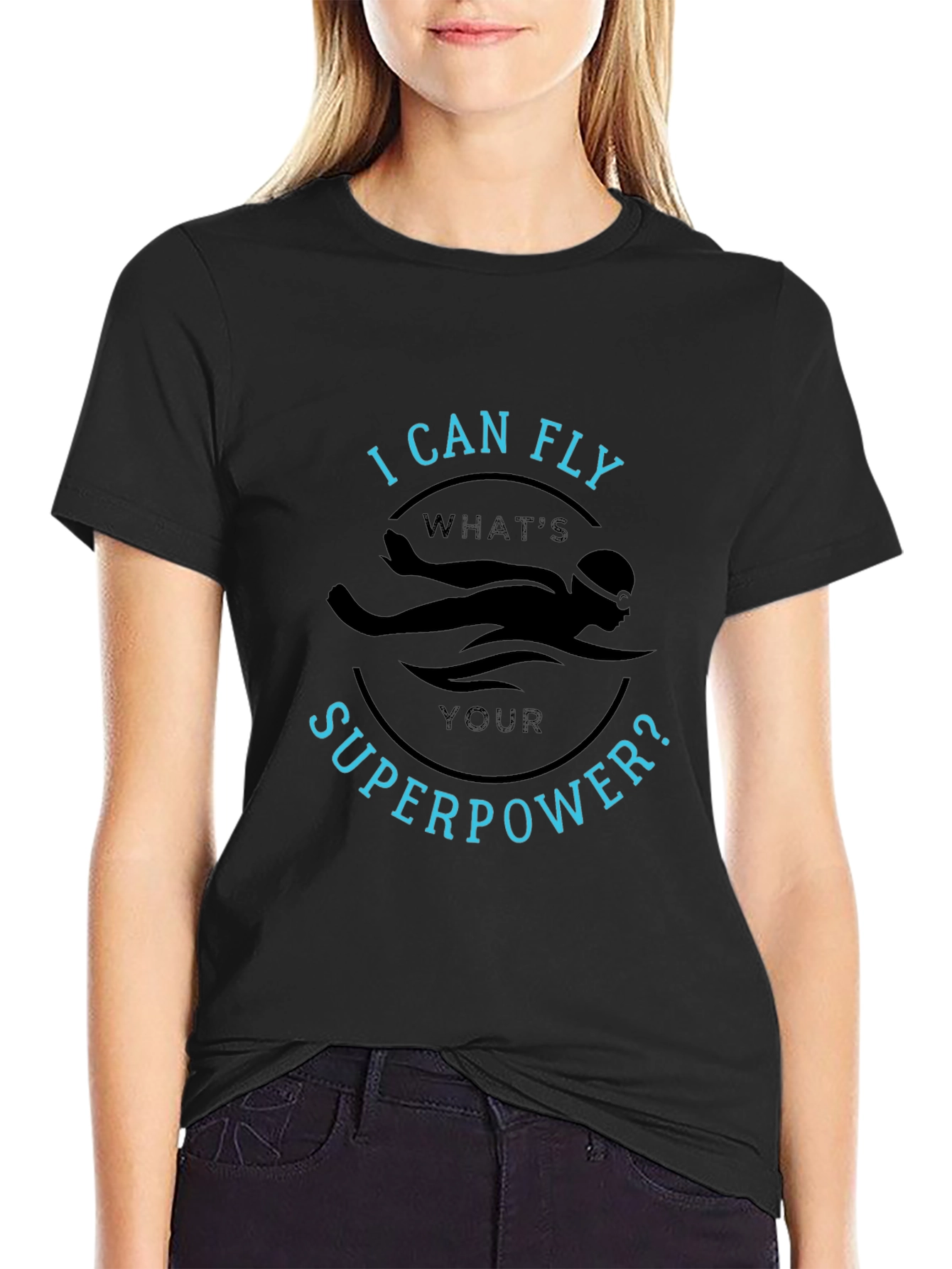 I Can Fly Superpower Black T-Shirt