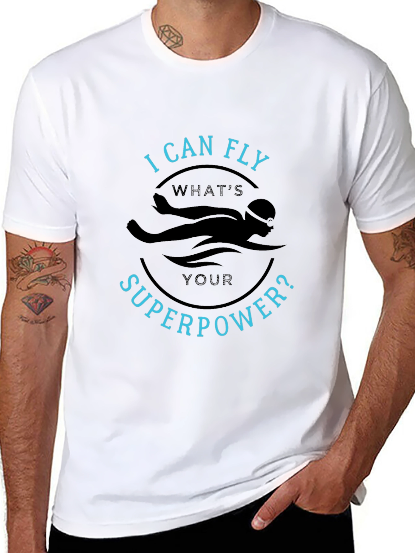 I Can Fly Superpower Black T-Shirt