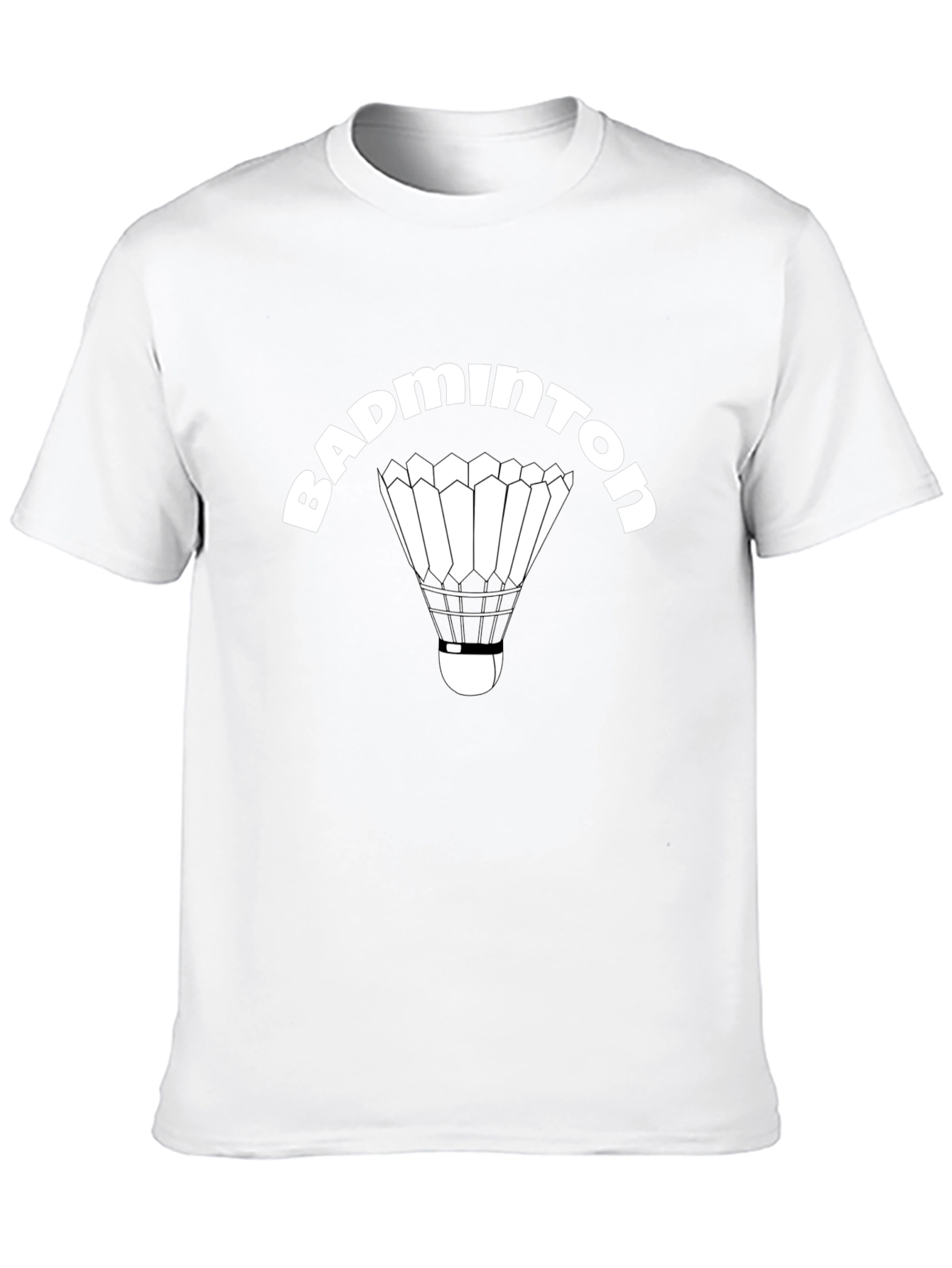 Badminton Shuttlecock Graphic Tee - Black