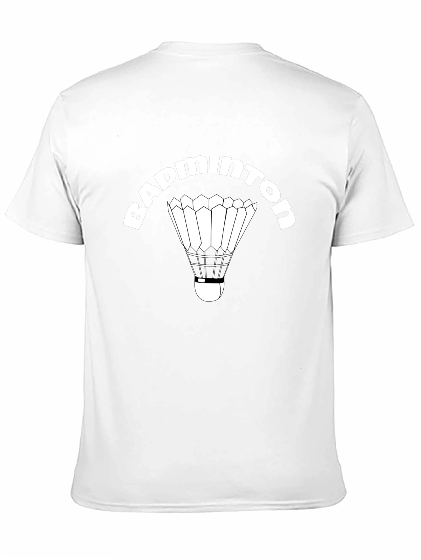 Badminton Shuttlecock Graphic Tee - Black