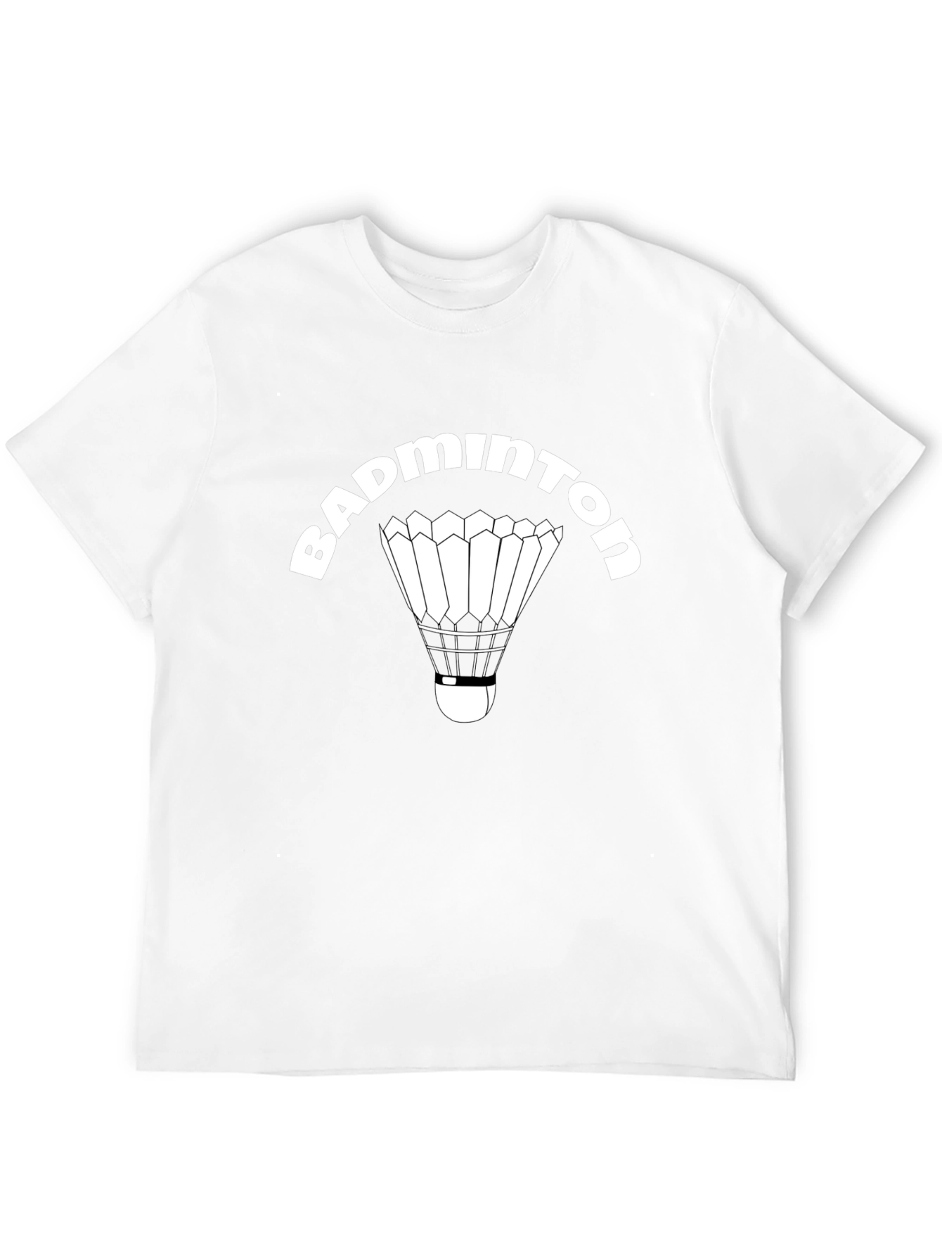 Badminton Shuttlecock Graphic Tee - Black