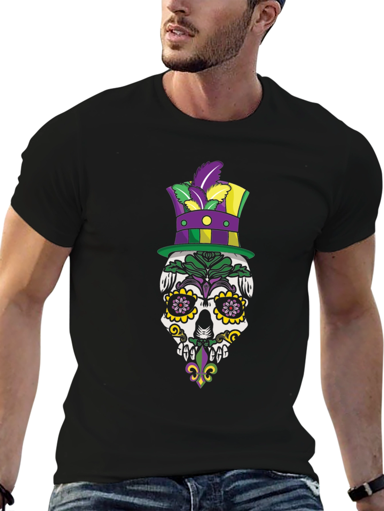 Mardi Gras Skull Tee