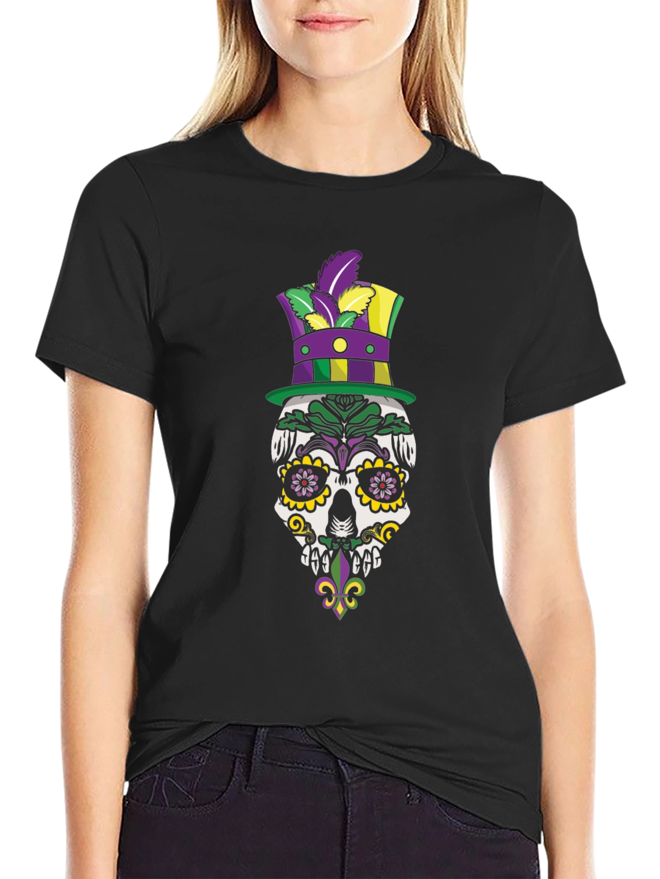 Mardi Gras Skull Tee