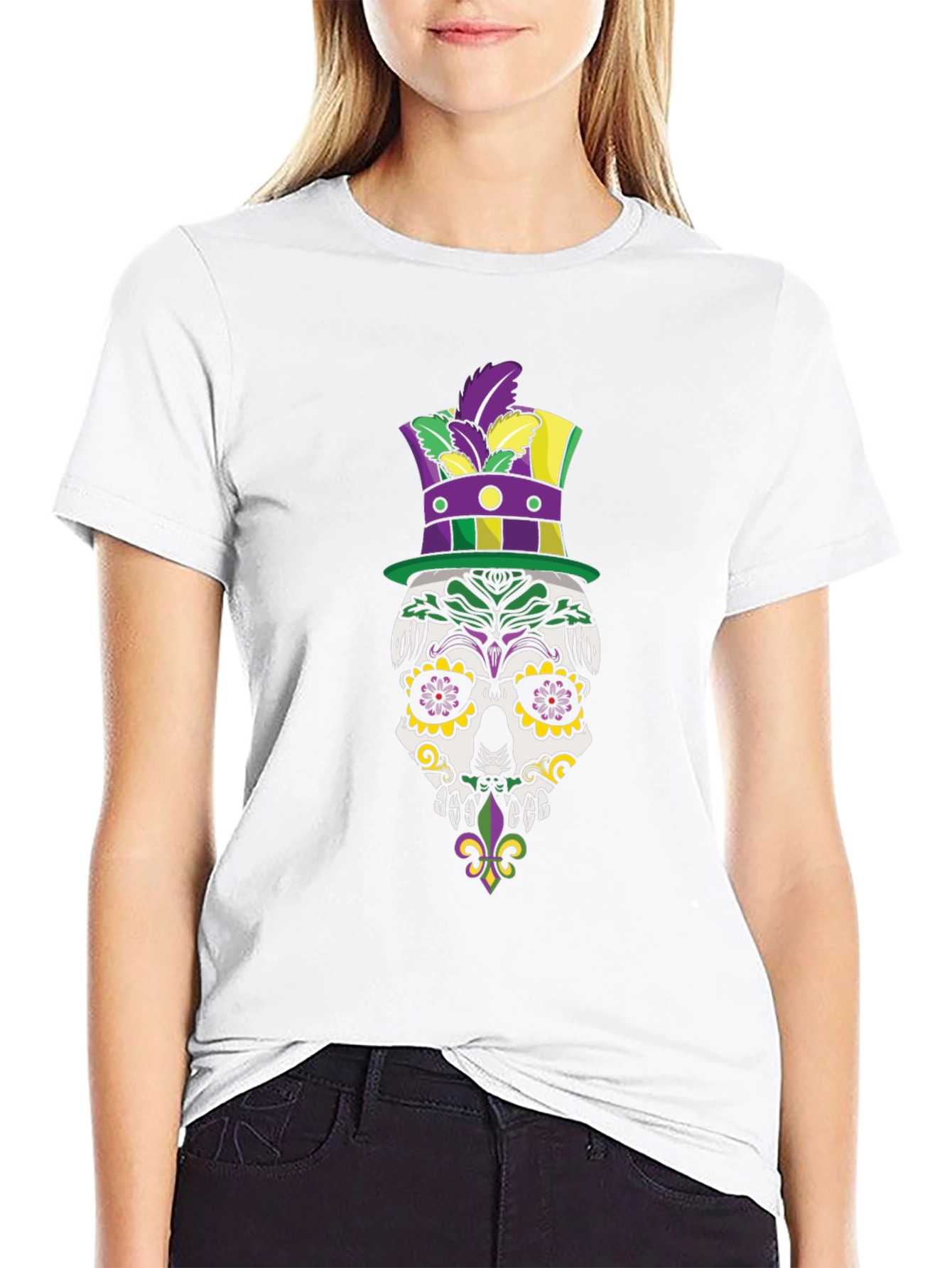 Mardi Gras Skull Tee