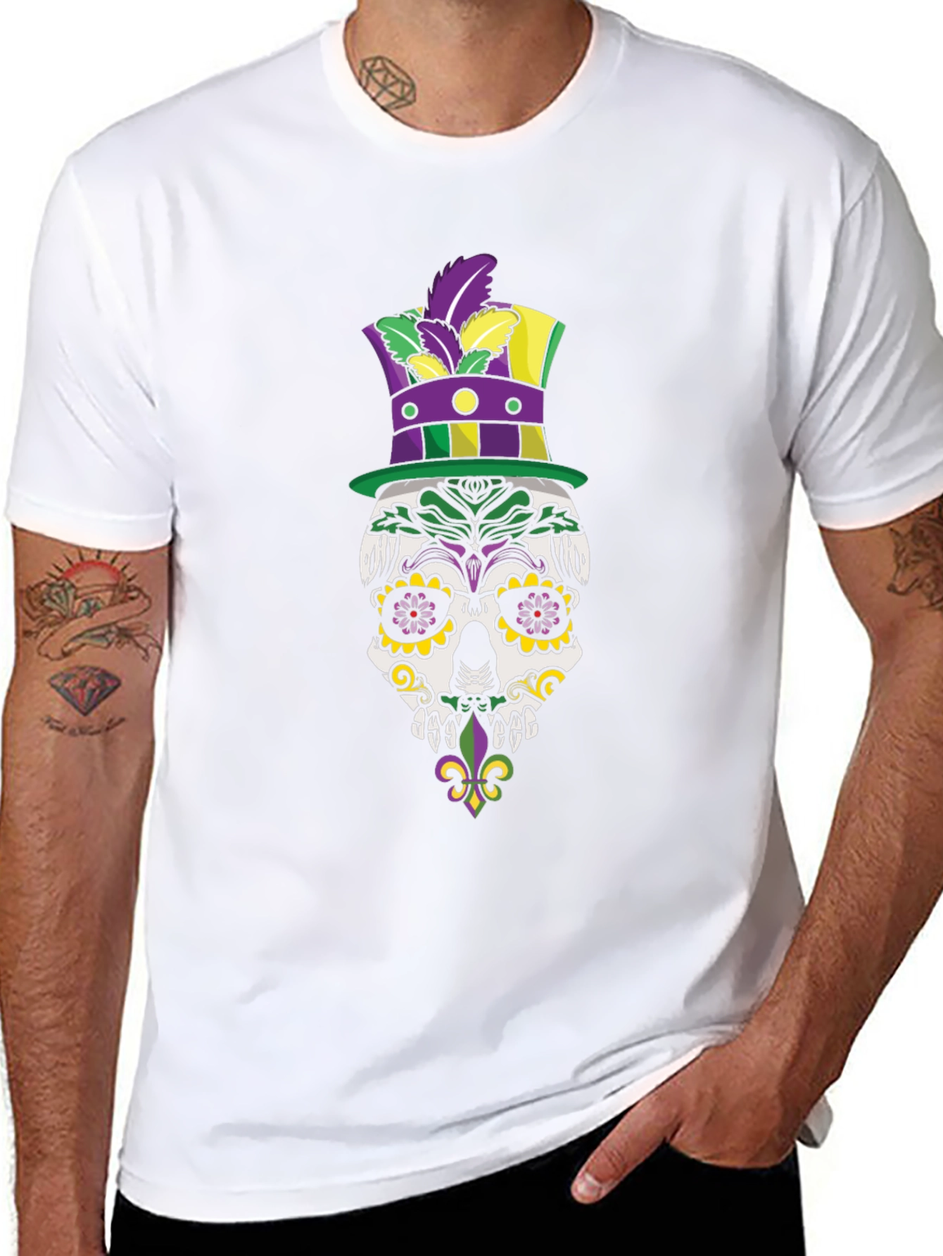 Mardi Gras Skull Tee