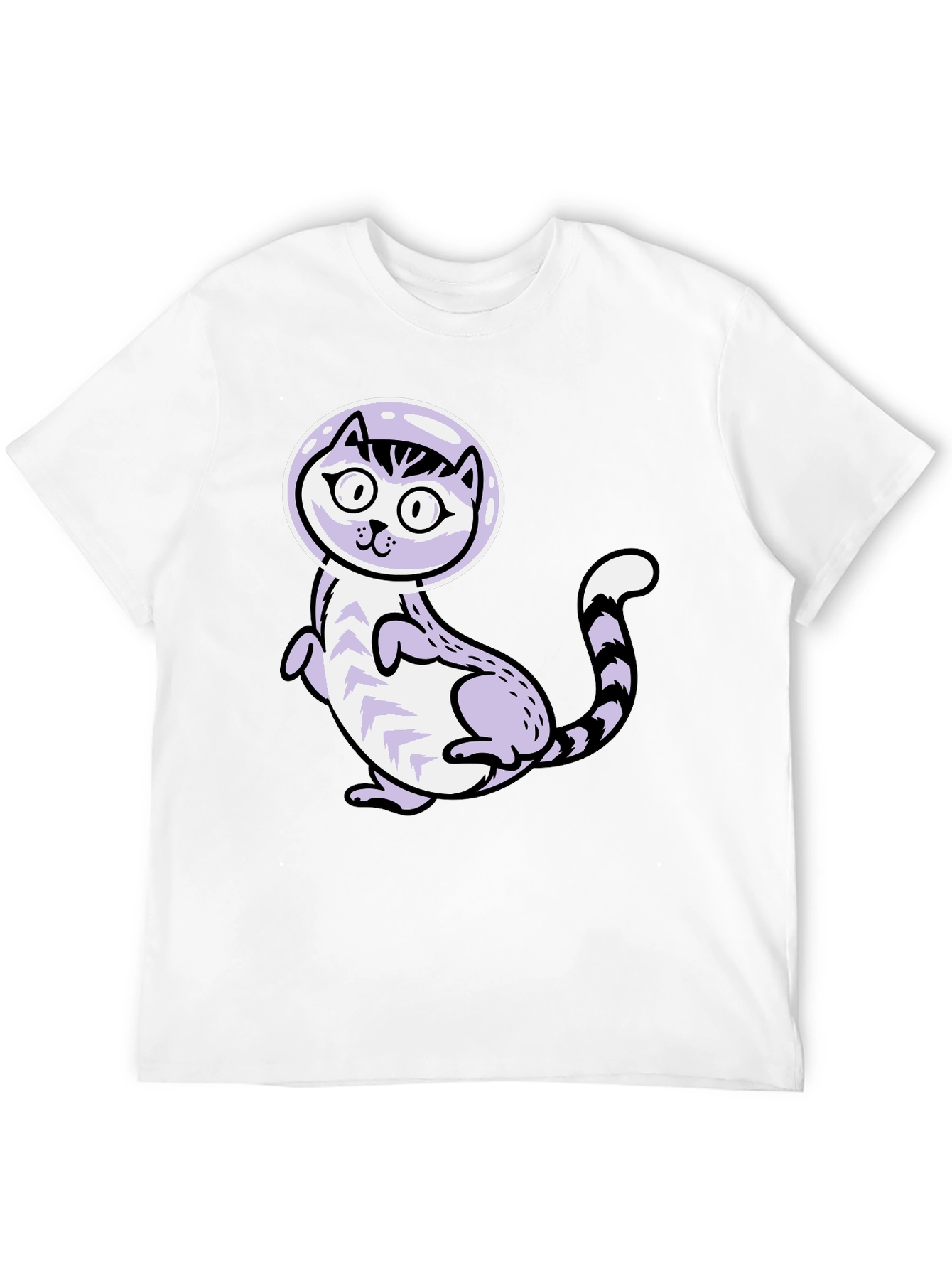 Cool Cat Astronaut Graphic T-Shirt