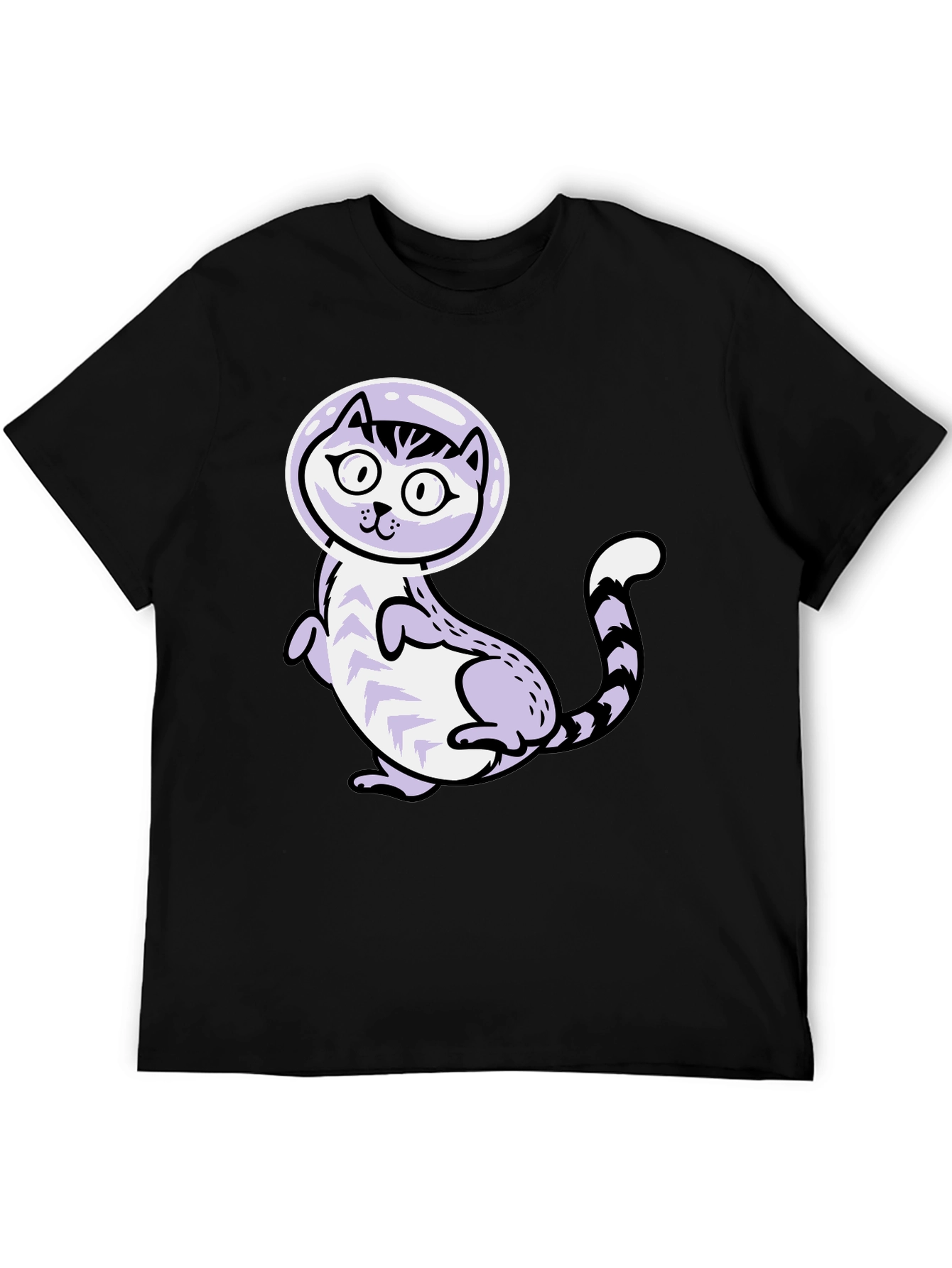 Cool Cat Astronaut Graphic T-Shirt