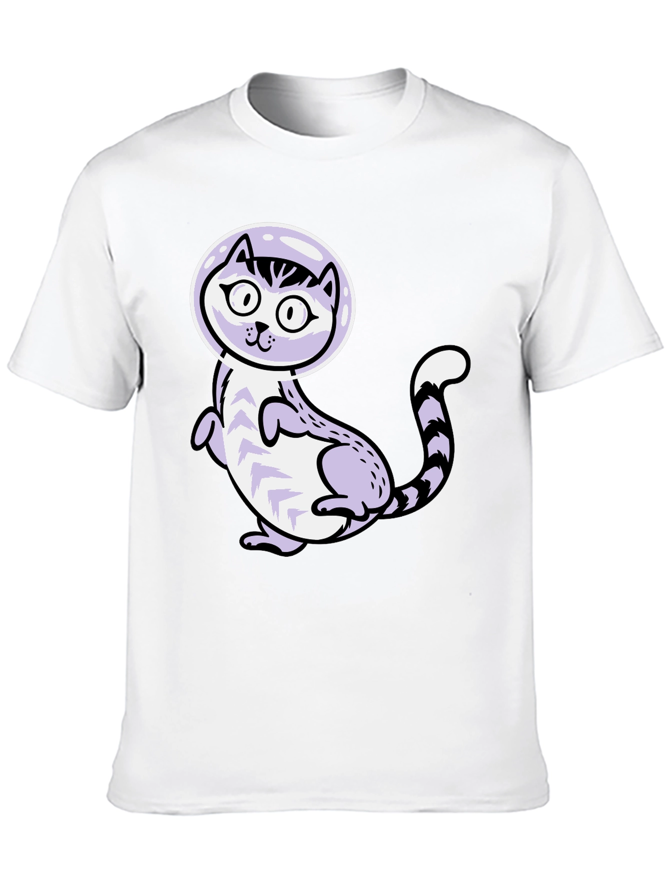 Cool Cat Astronaut Graphic T-Shirt