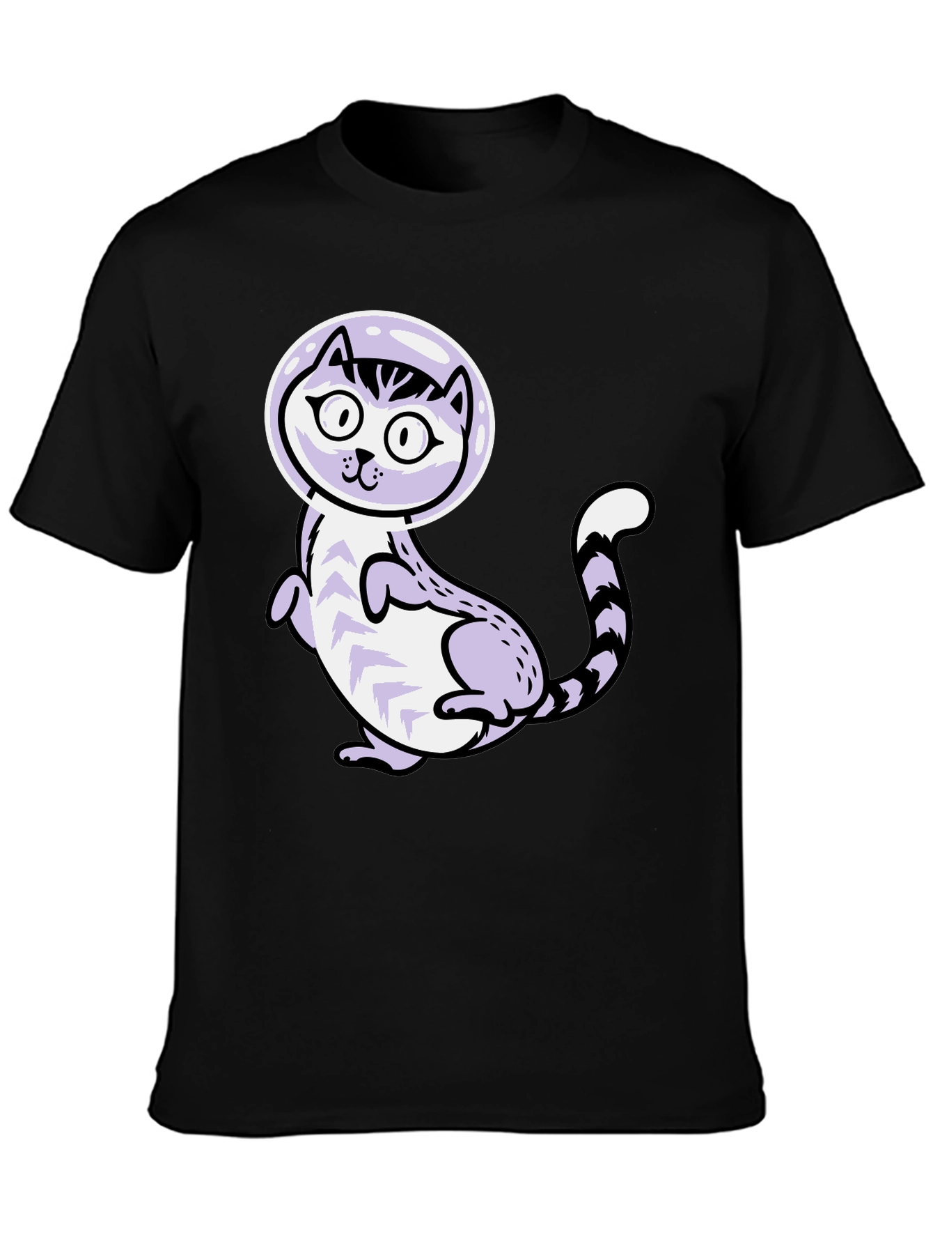 Cool Cat Astronaut Graphic T-Shirt
