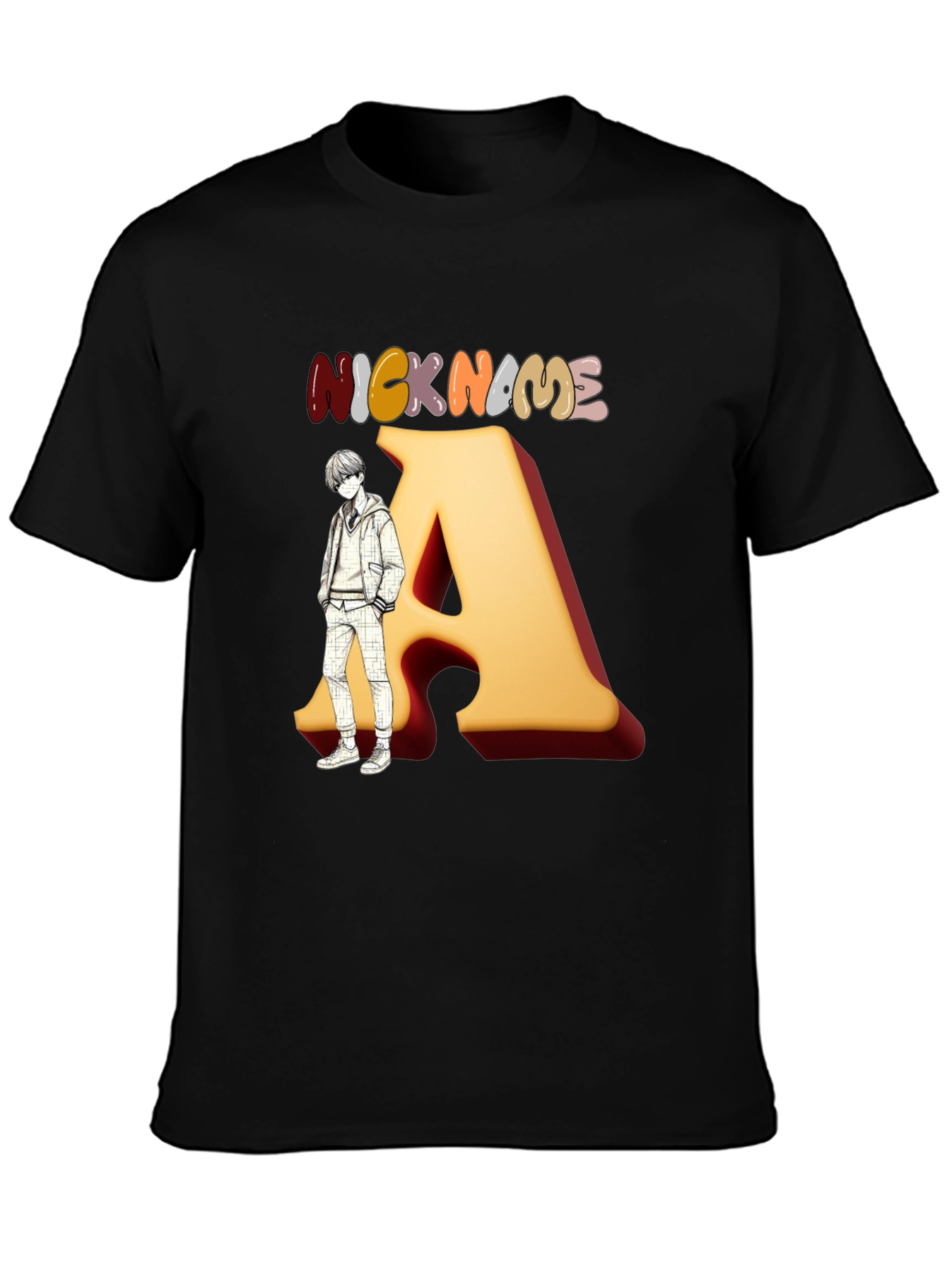 Nickname A Graphic Black T-Shirt
