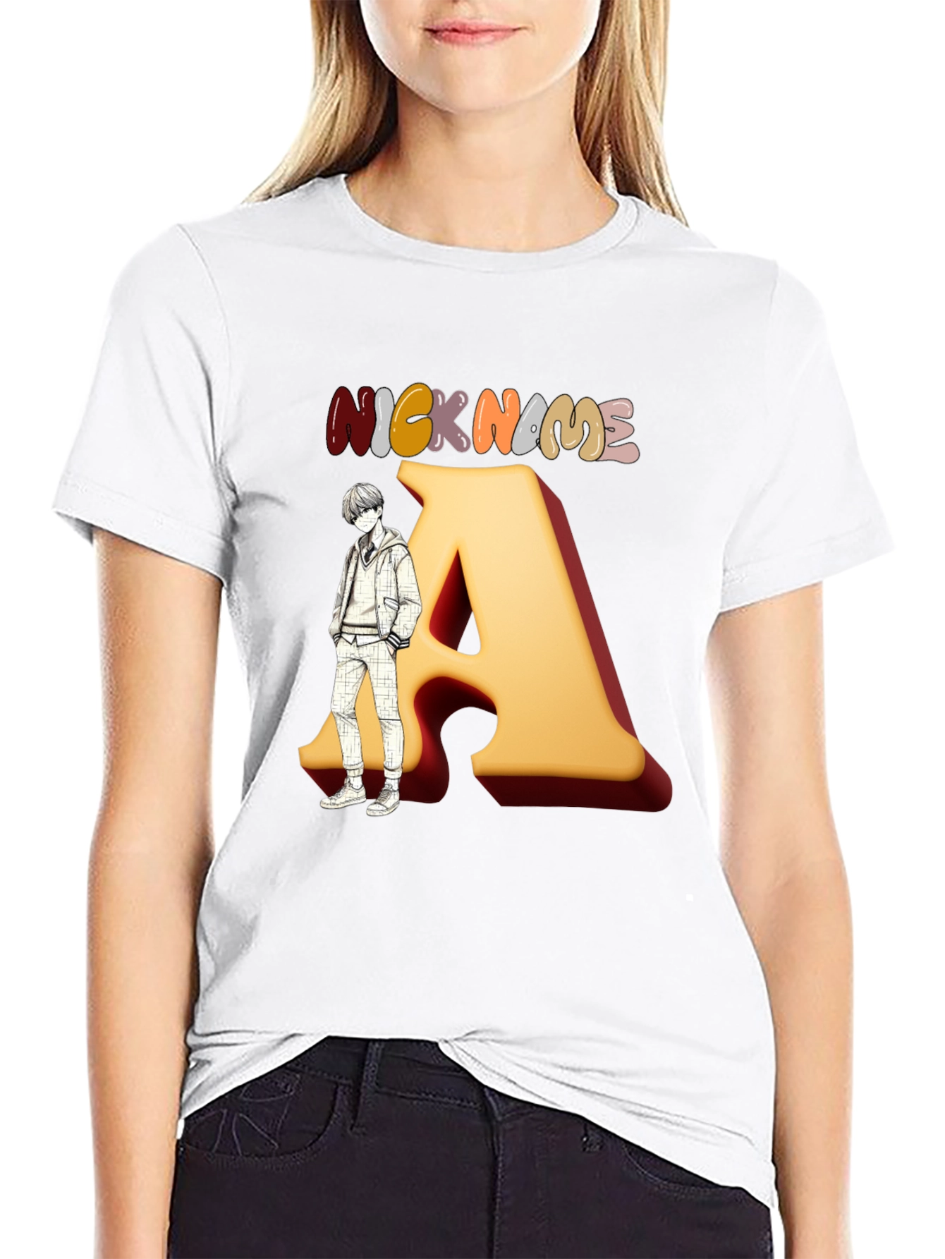 Nickname A Graphic Black T-Shirt