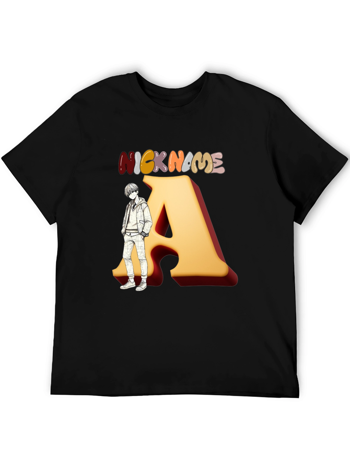 Nickname A Graphic Black T-Shirt