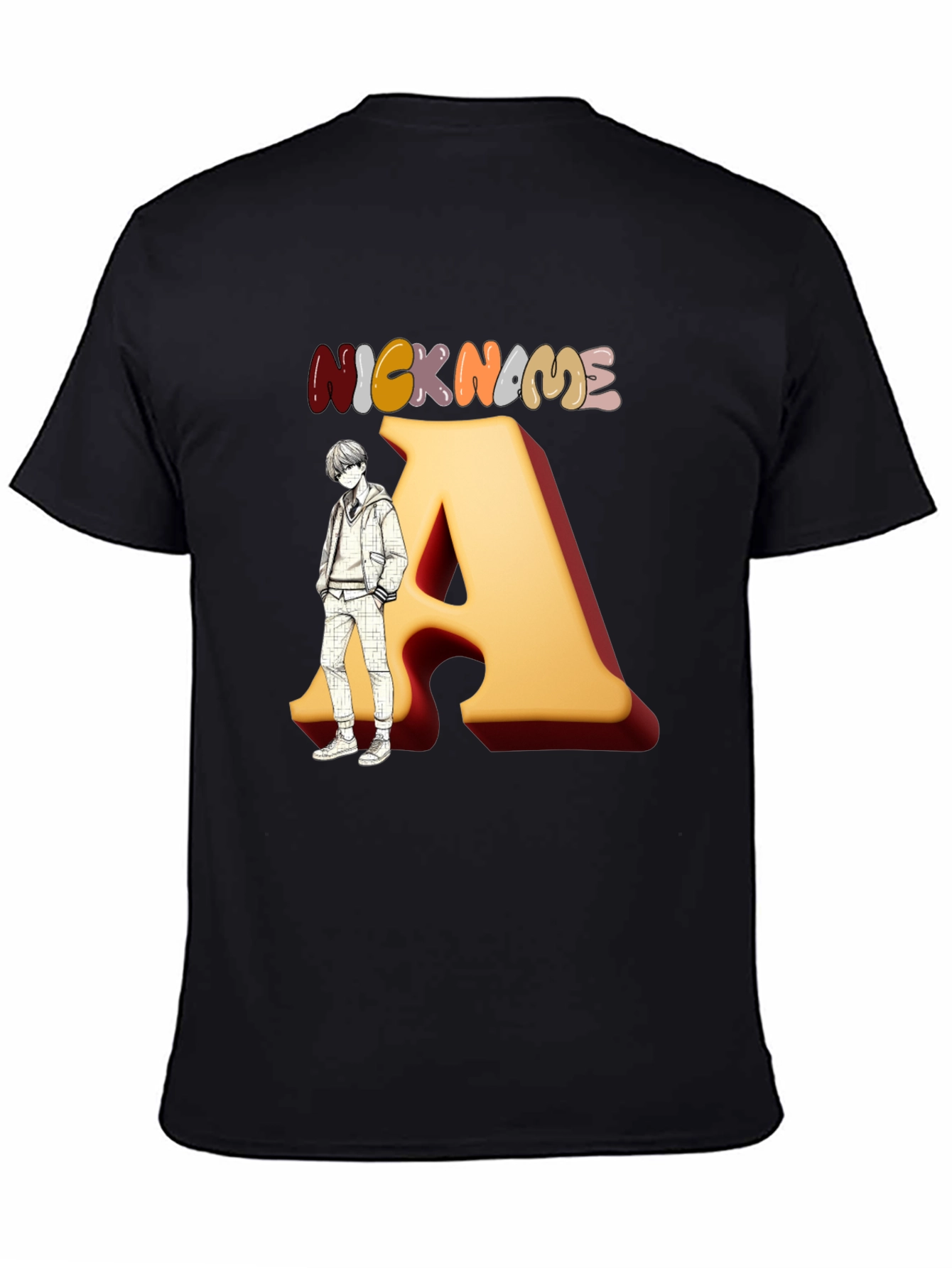 Nickname A Graphic Black T-Shirt