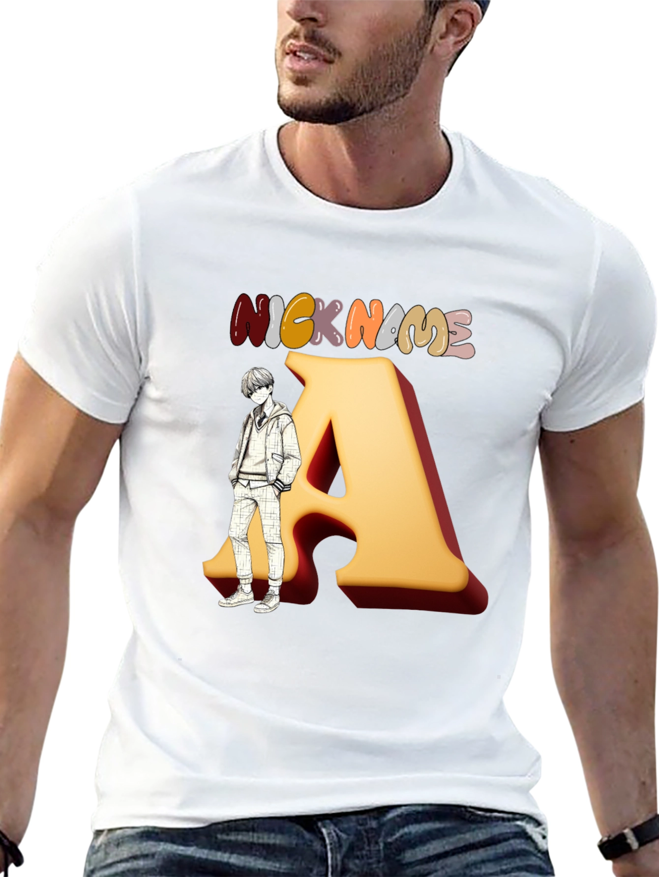 Nickname A Graphic Black T-Shirt
