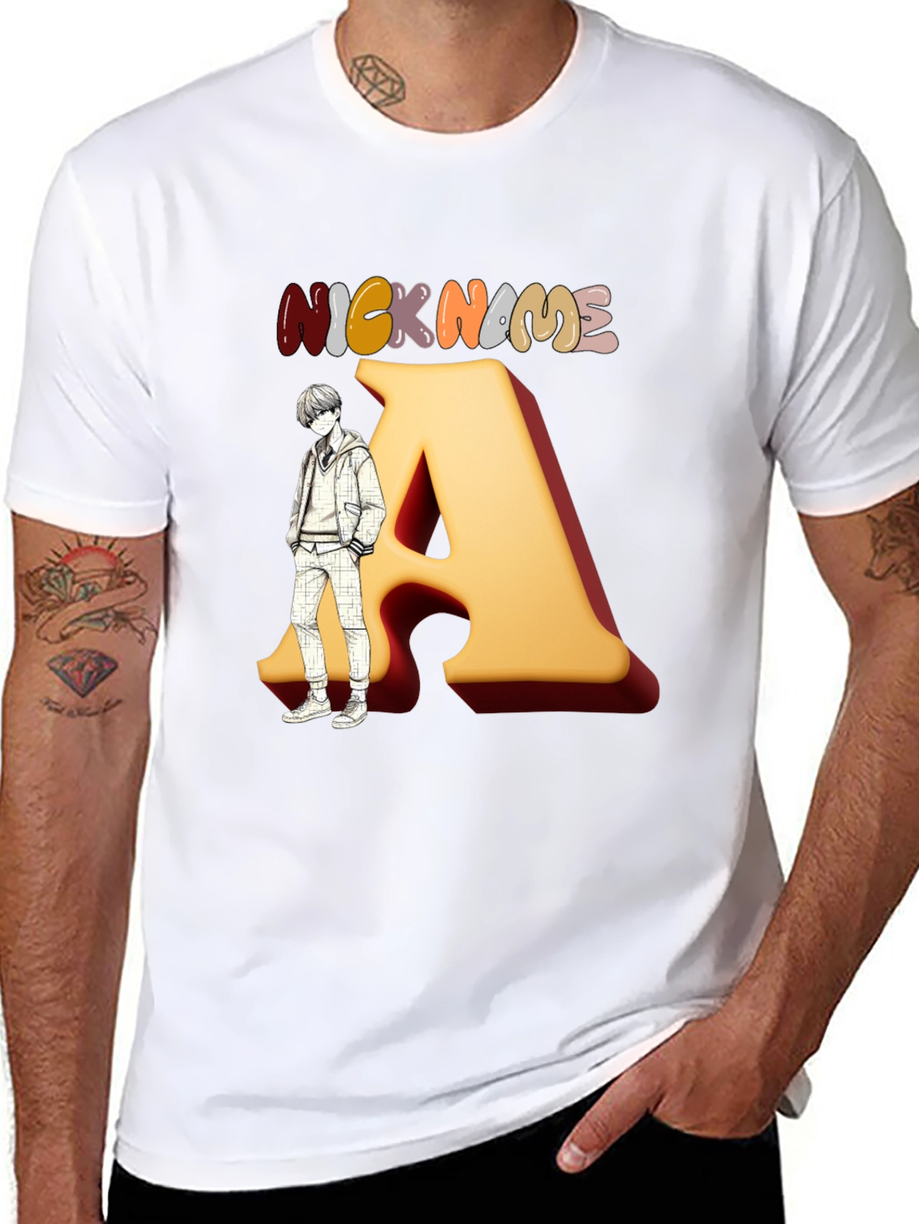 Nickname A Graphic Black T-Shirt