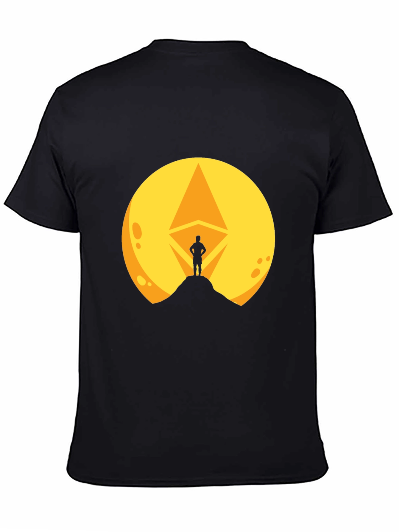 Ethereum Crypto Moon T-Shirt - Black Graphic Tee