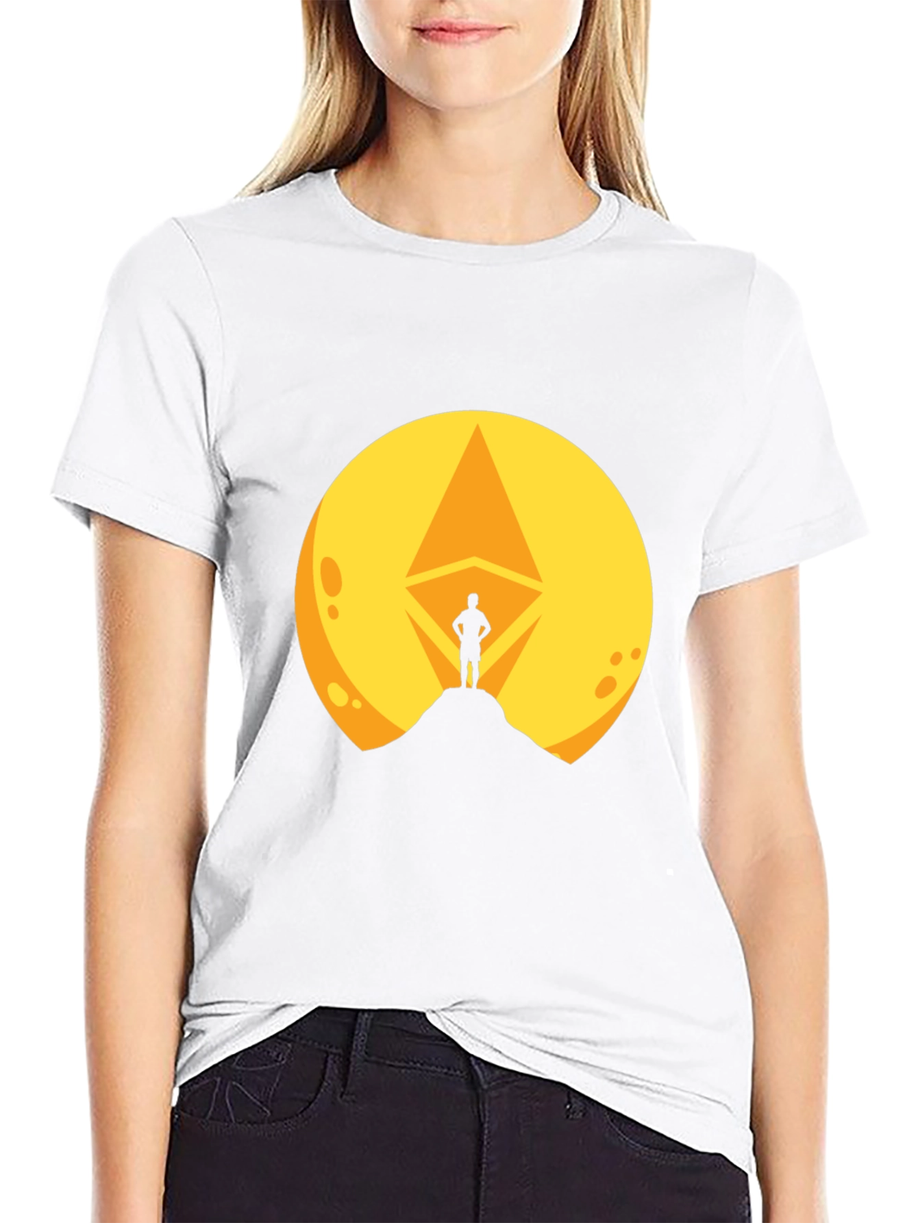 Ethereum Crypto Moon T-Shirt - Black Graphic Tee