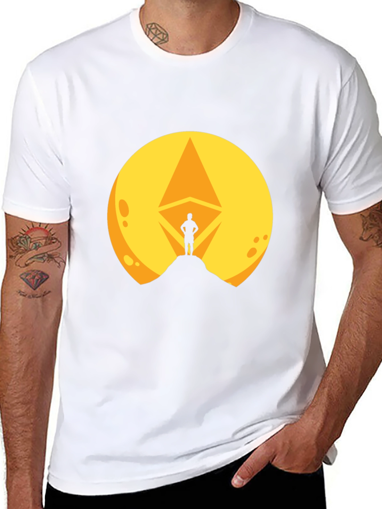 Ethereum Crypto Moon T-Shirt - Black Graphic Tee