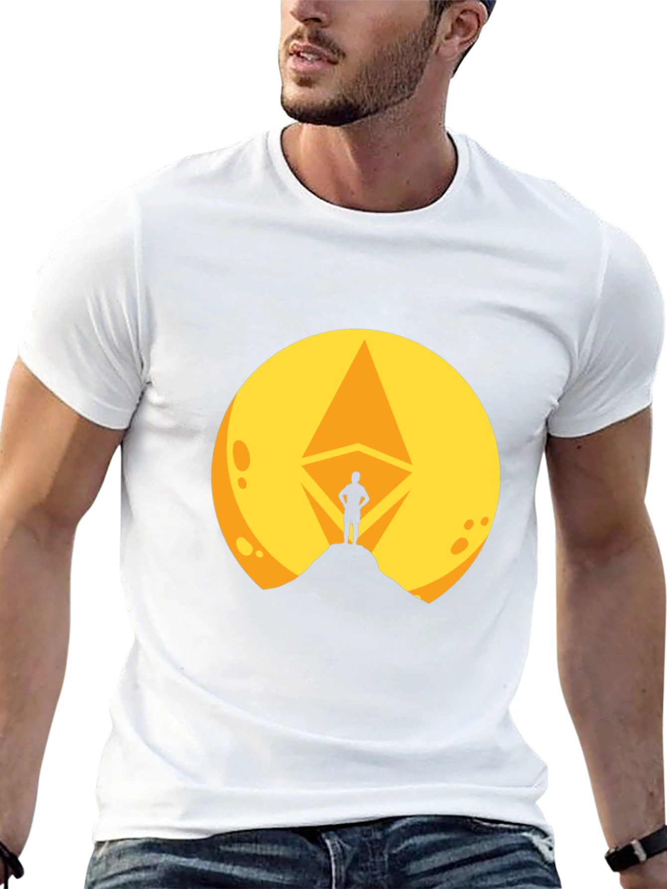 Ethereum Crypto Moon T-Shirt - Black Graphic Tee