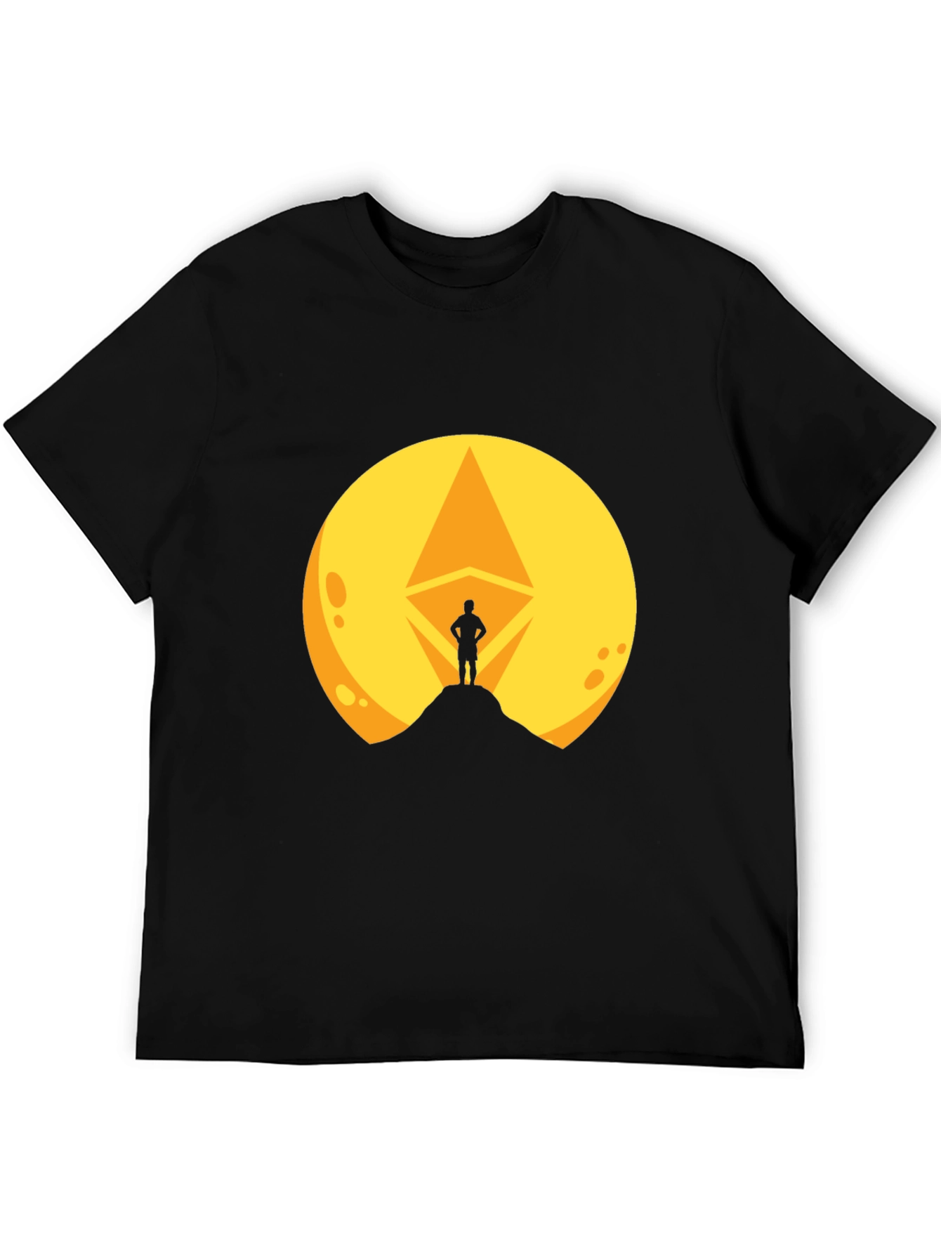 Ethereum Crypto Moon T-Shirt - Black Graphic Tee