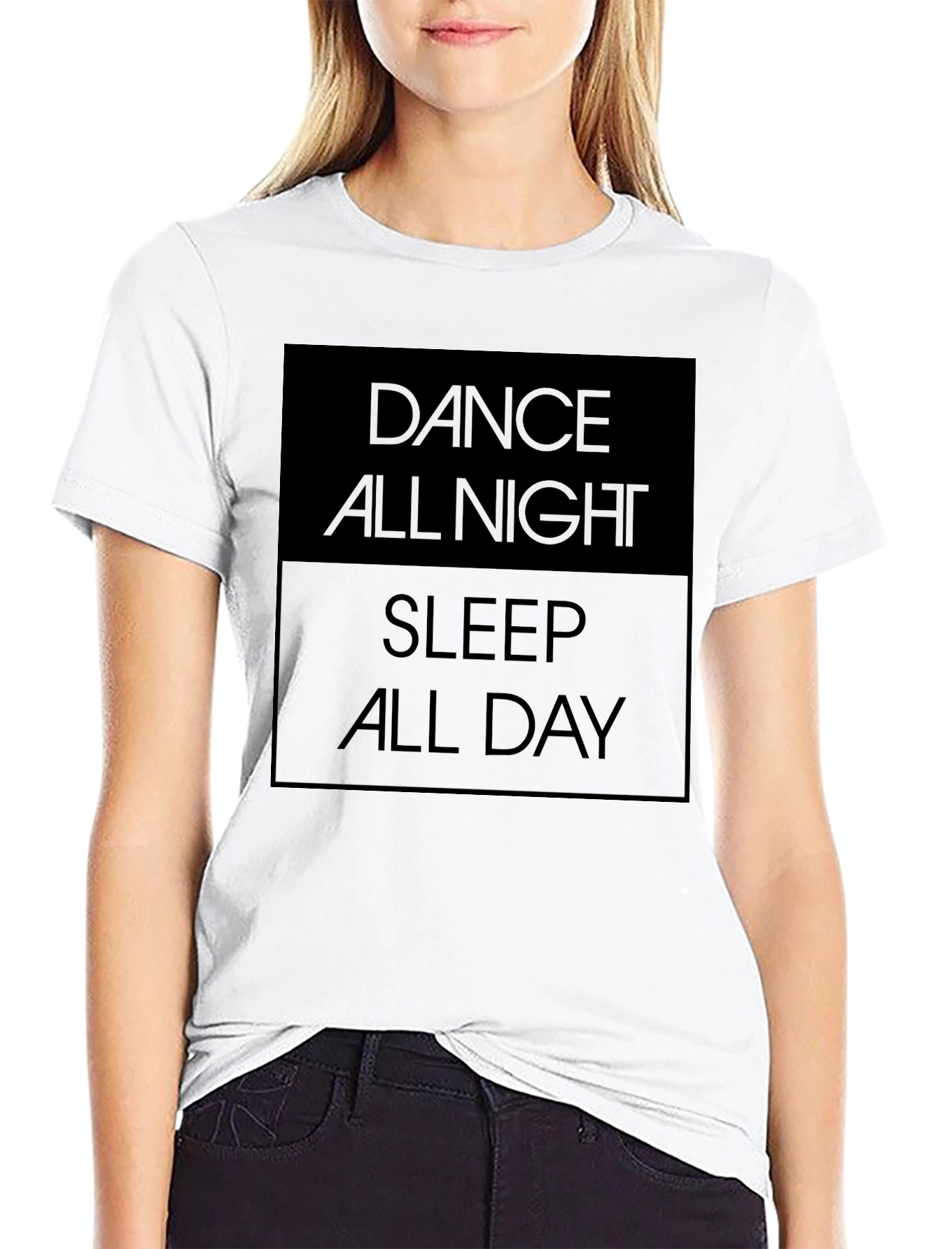 Dance All Night Sleep All Day Graphic Tee