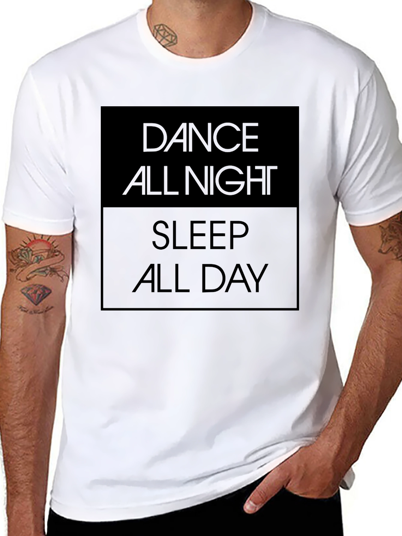 Dance All Night Sleep All Day Graphic Tee