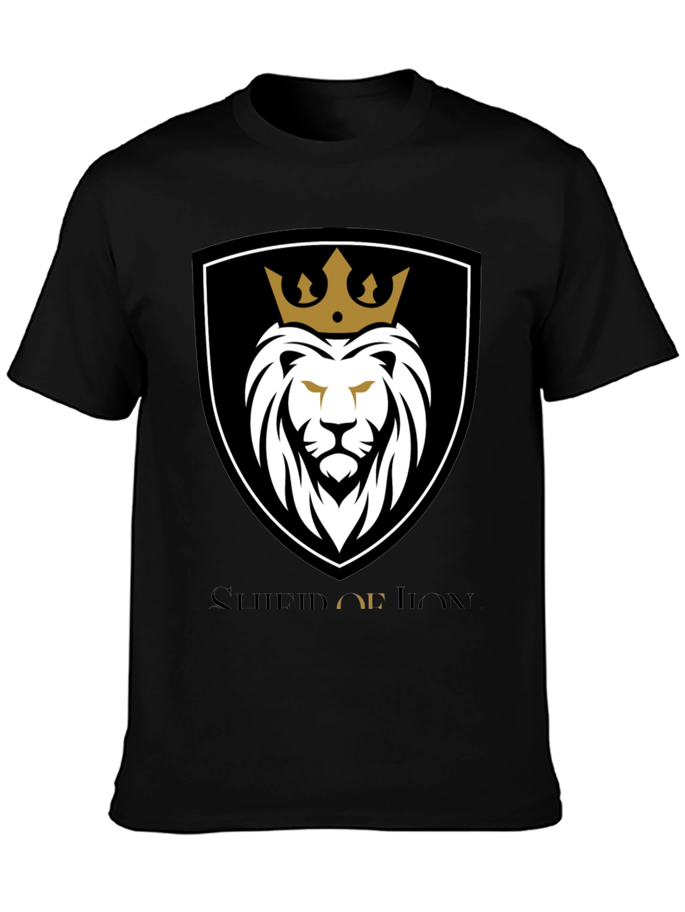 Crowned Lion Graphic Tee - Black