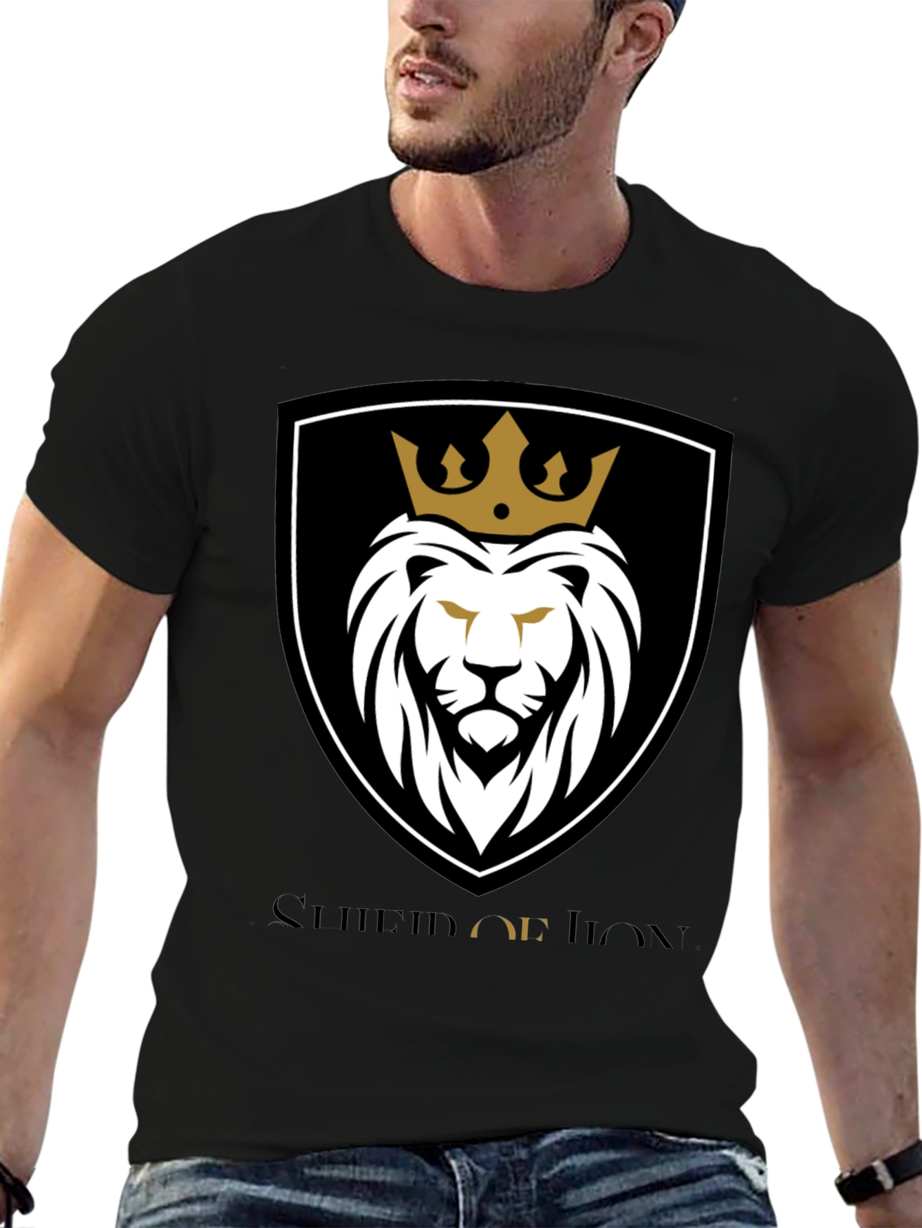 Crowned Lion Graphic Tee - Black