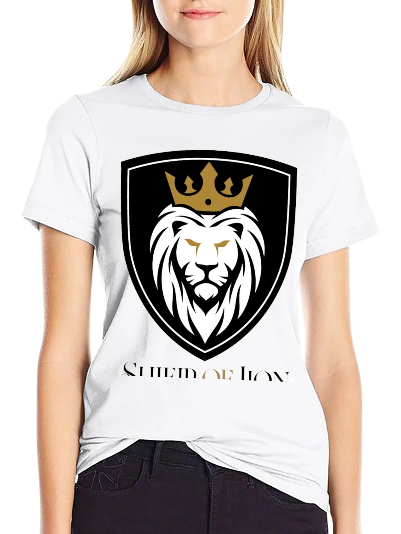 Crowned Lion Graphic Tee - Black
