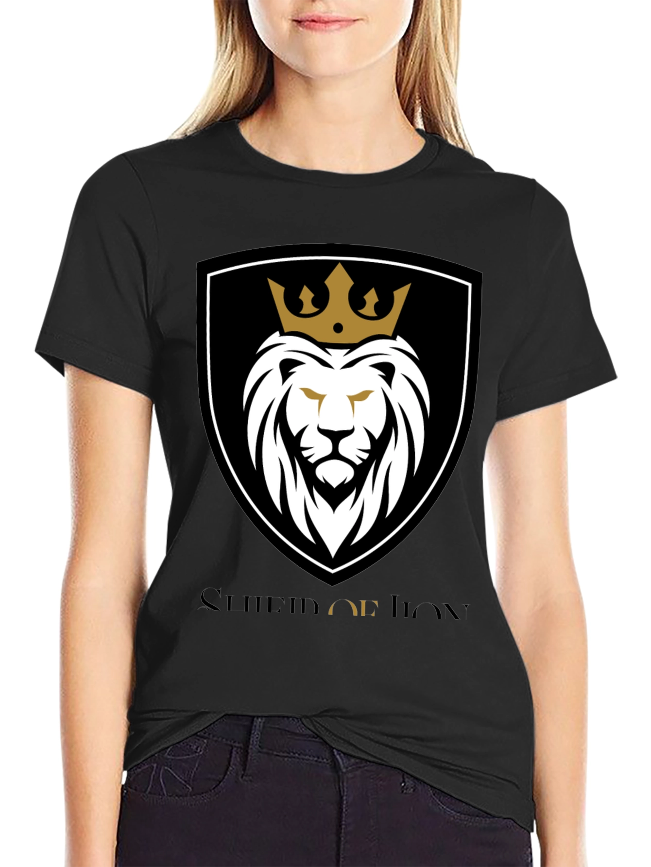 Crowned Lion Graphic Tee - Black