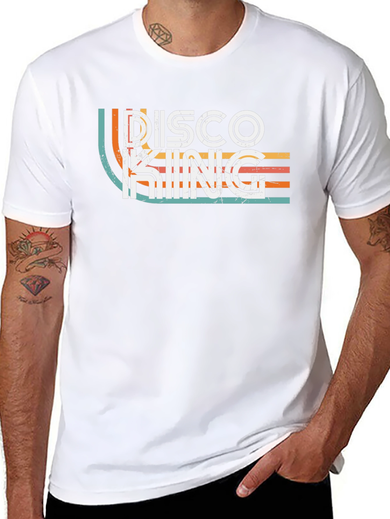 Disco King Retro Style Graphic T-Shirt