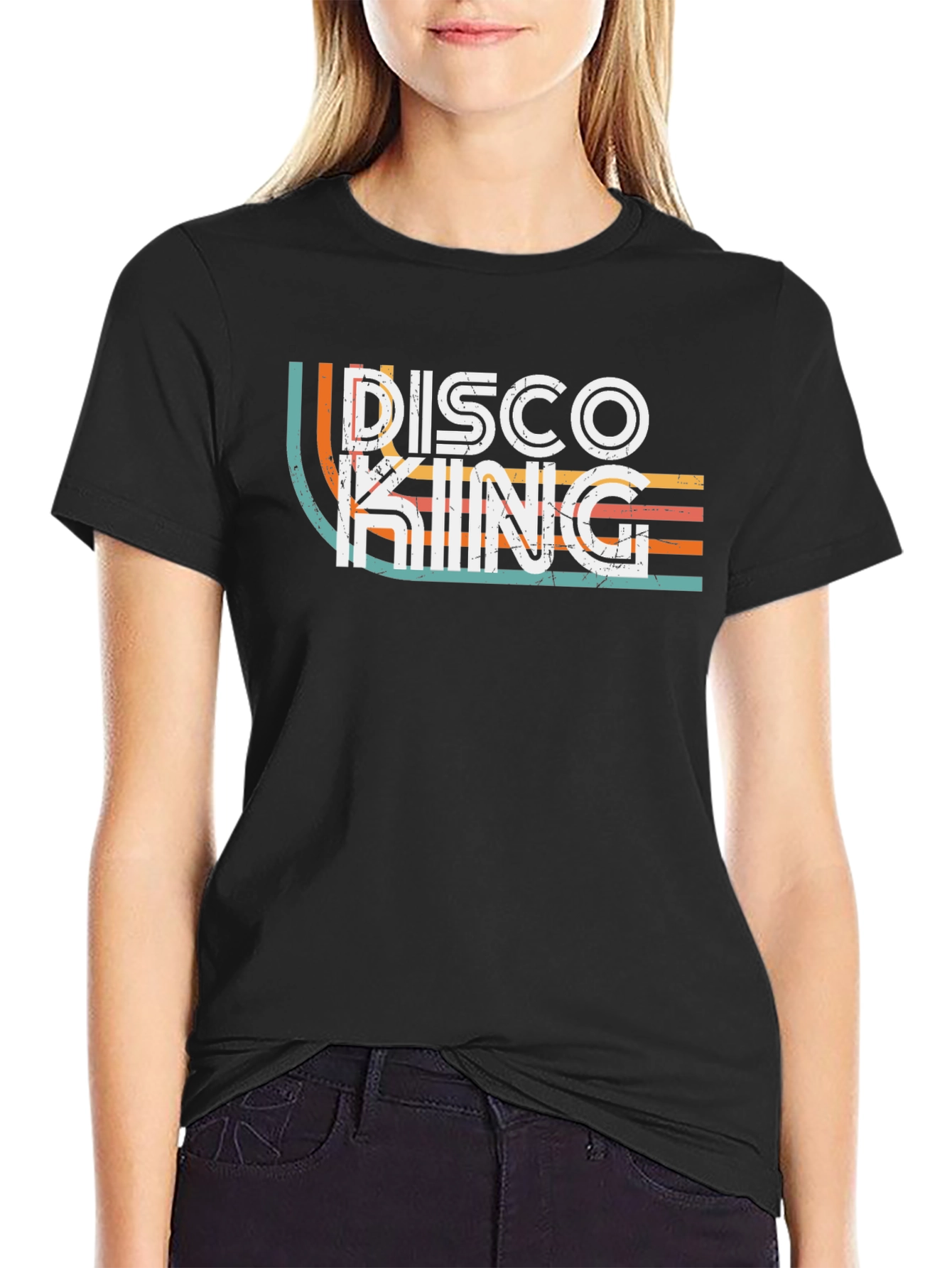 Disco King Retro Style Graphic T-Shirt
