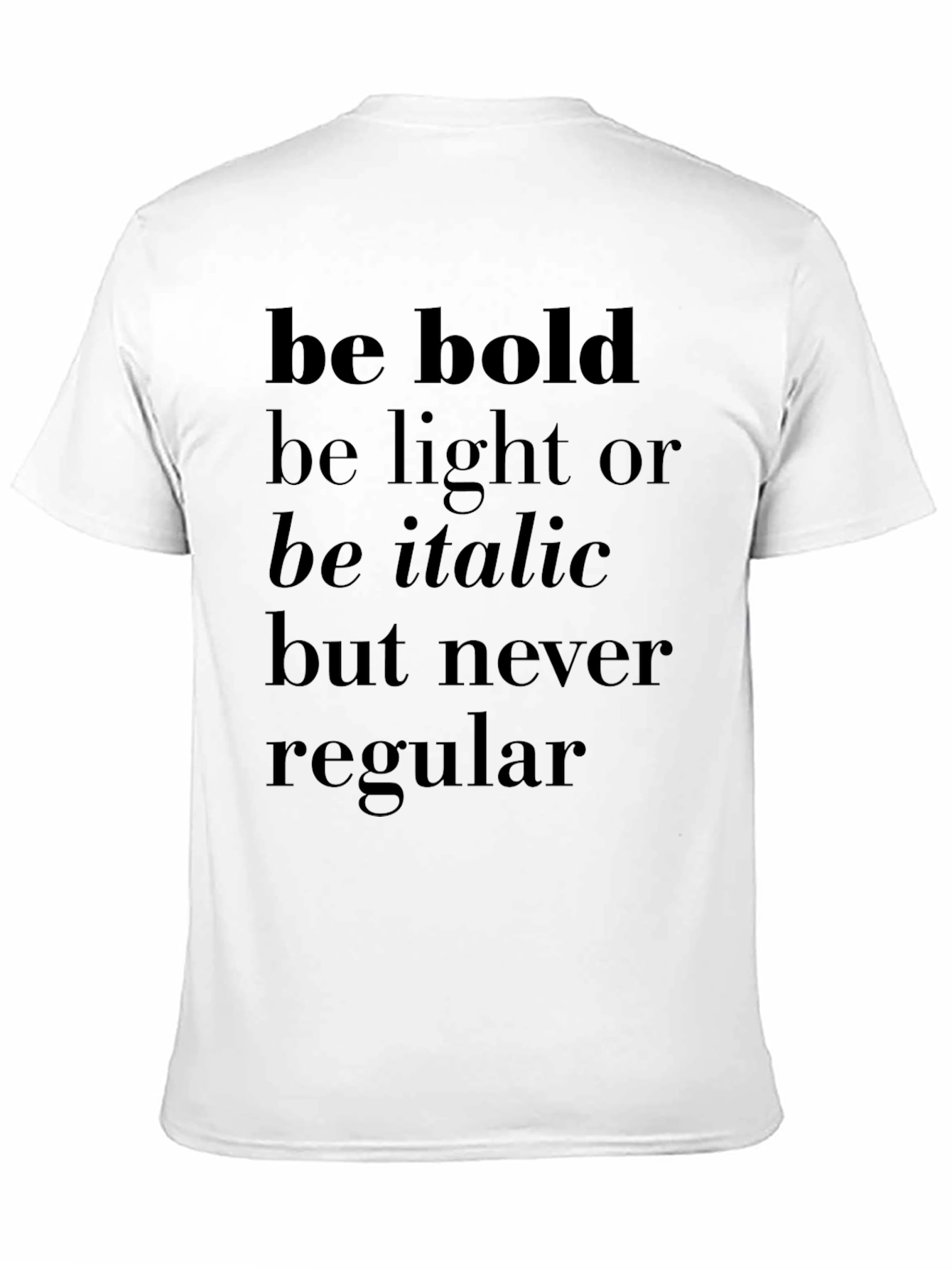 Bold Typography Graphic Tee - Never Regular