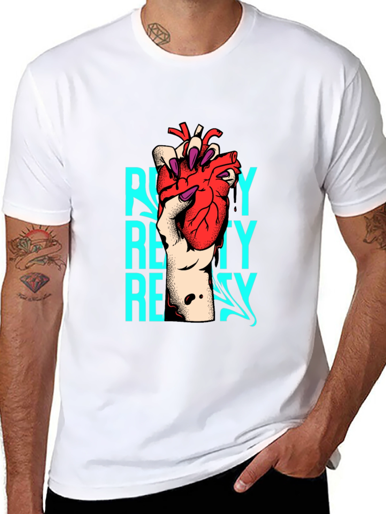 RUE21 Graphic Tee - Heart Design