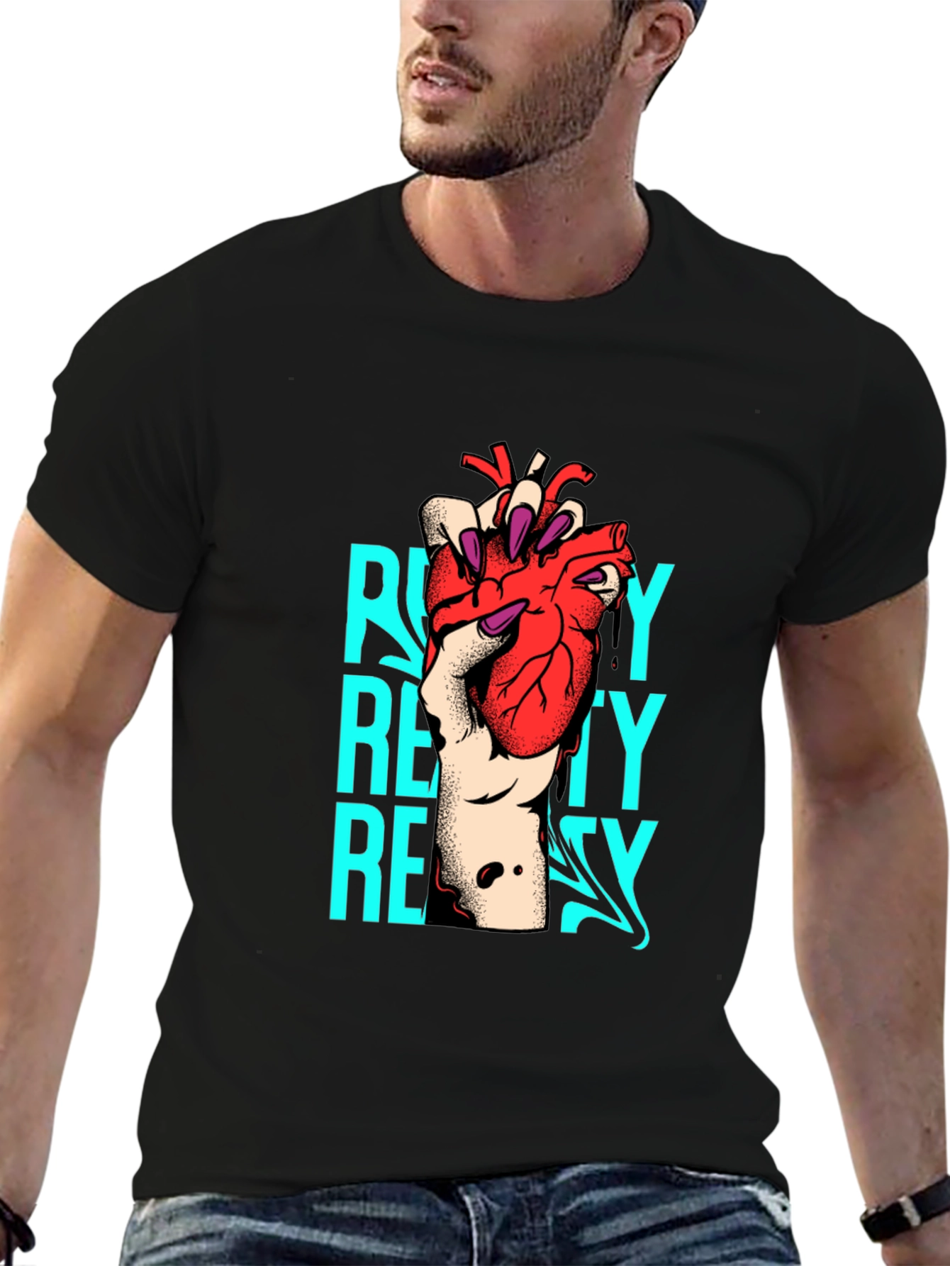 RUE21 Graphic Tee - Heart Design