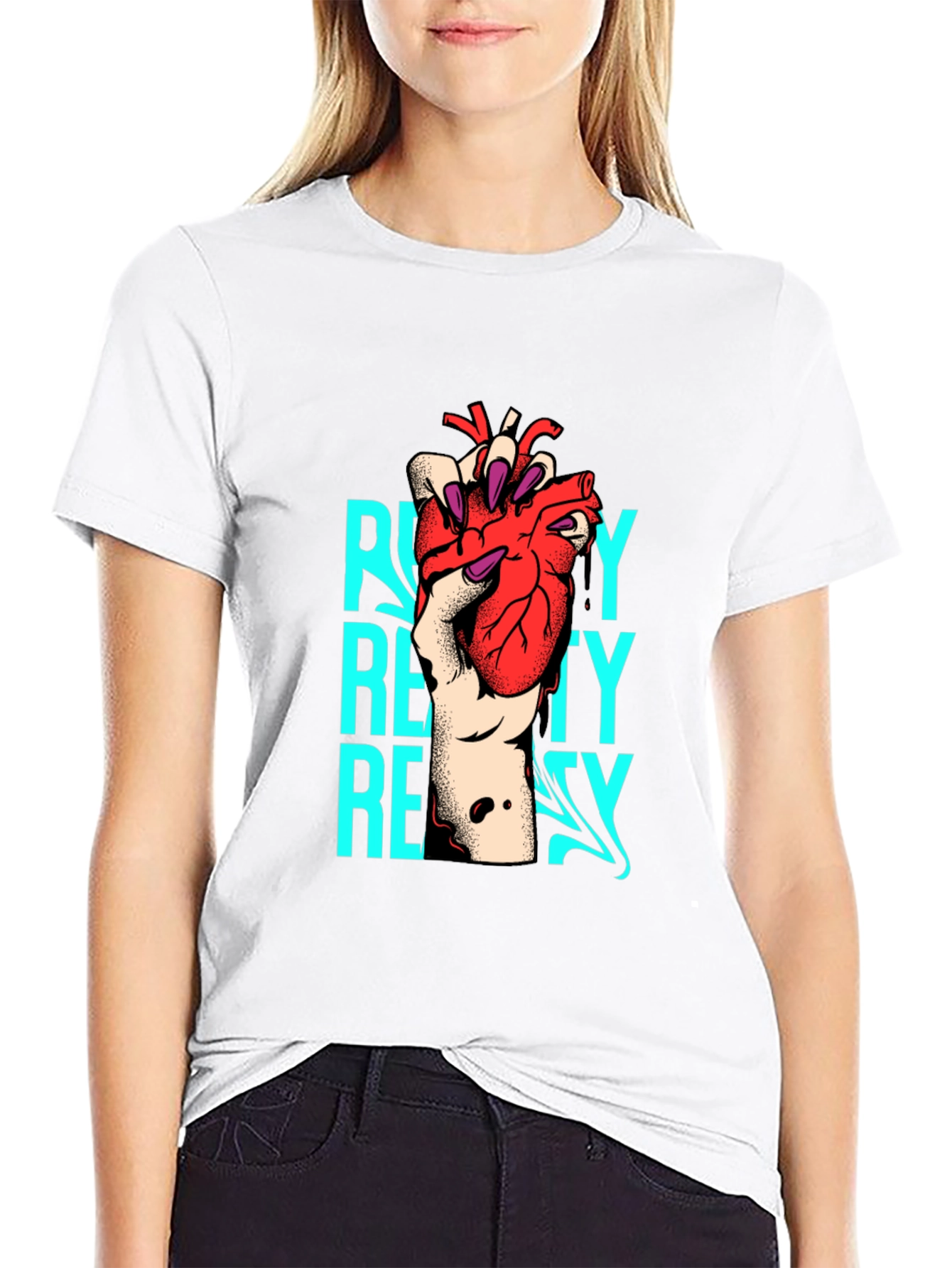 RUE21 Graphic Tee - Heart Design