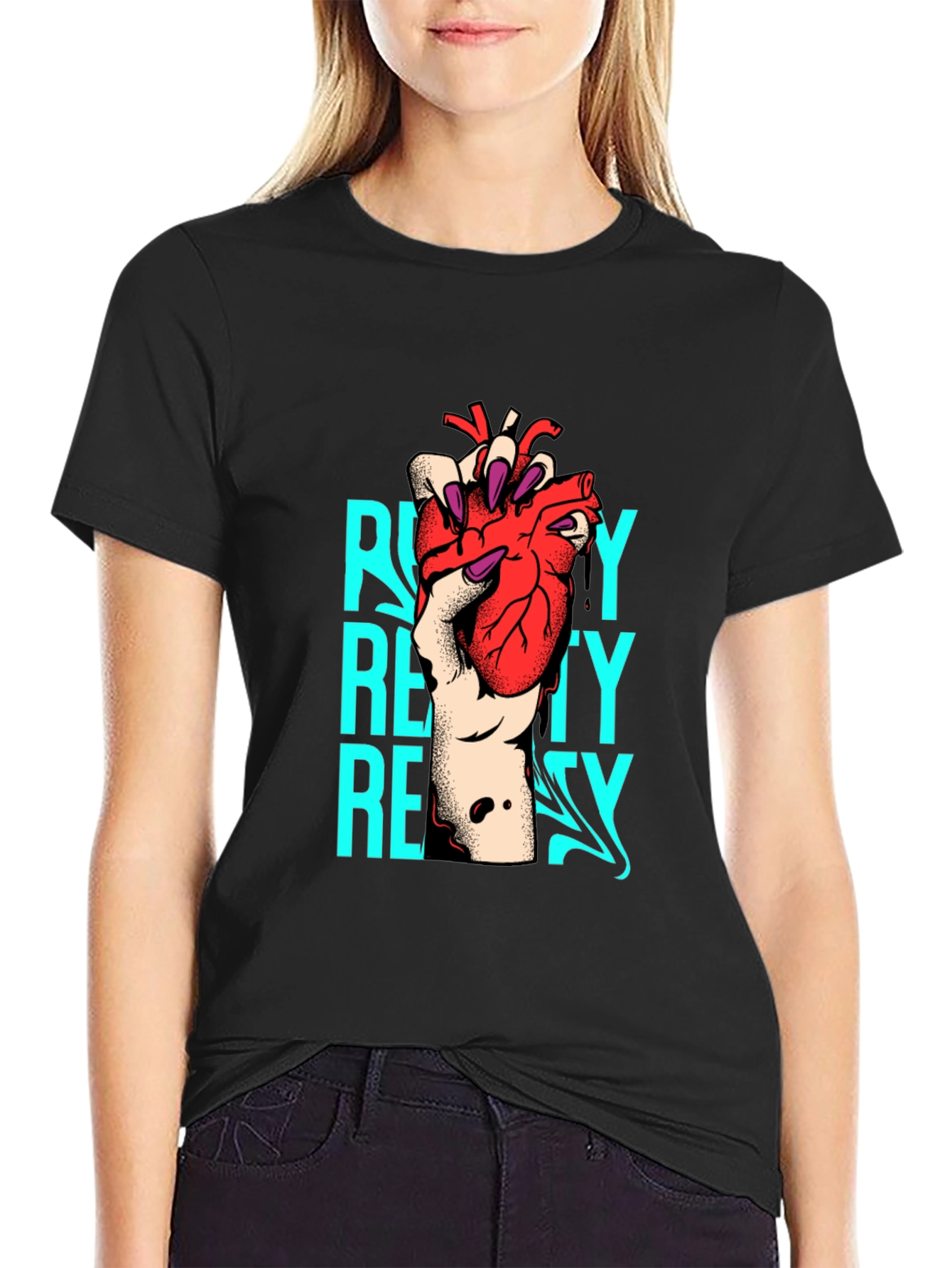 RUE21 Graphic Tee - Heart Design
