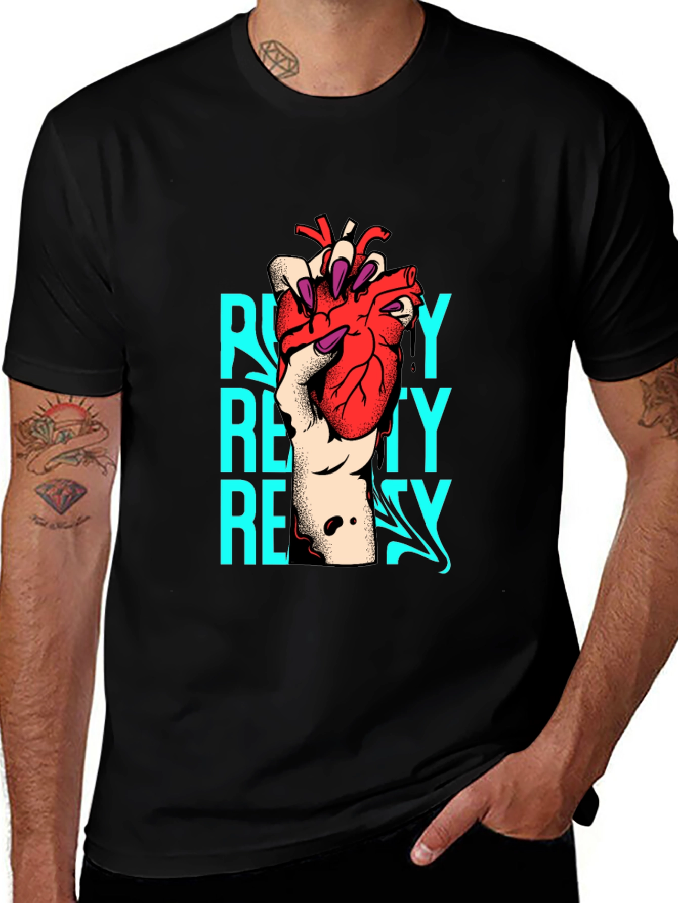 RUE21 Graphic Tee - Heart Design