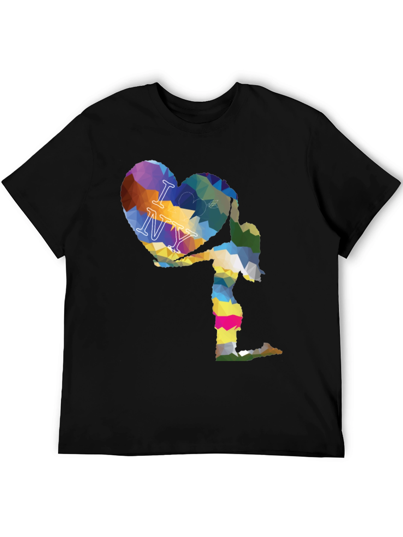 I Love NY Geometric Heart Graphic T-Shirt