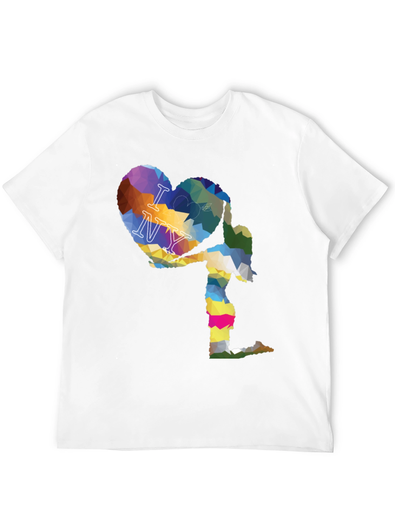I Love NY Geometric Heart Graphic T-Shirt