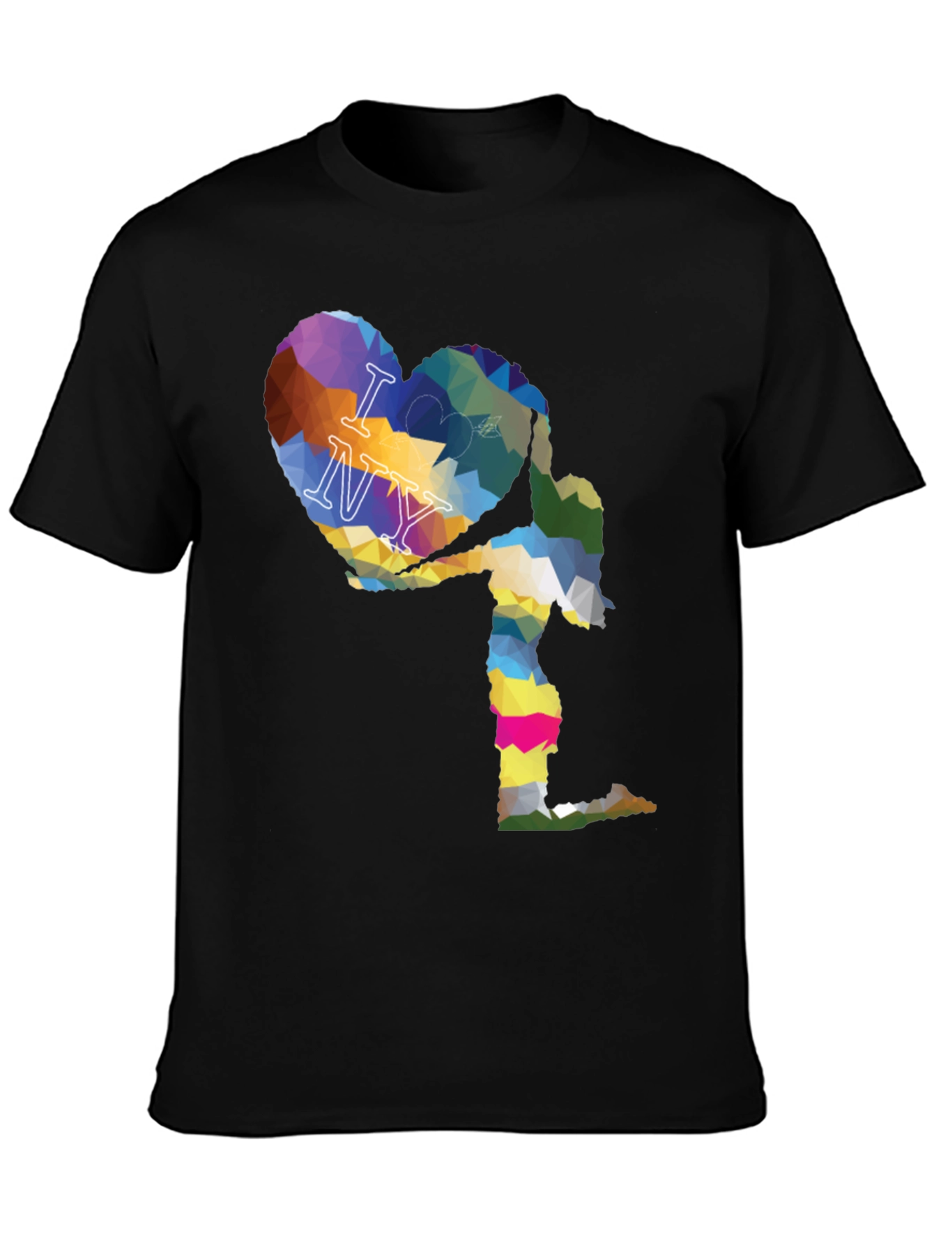 I Love NY Geometric Heart Graphic T-Shirt