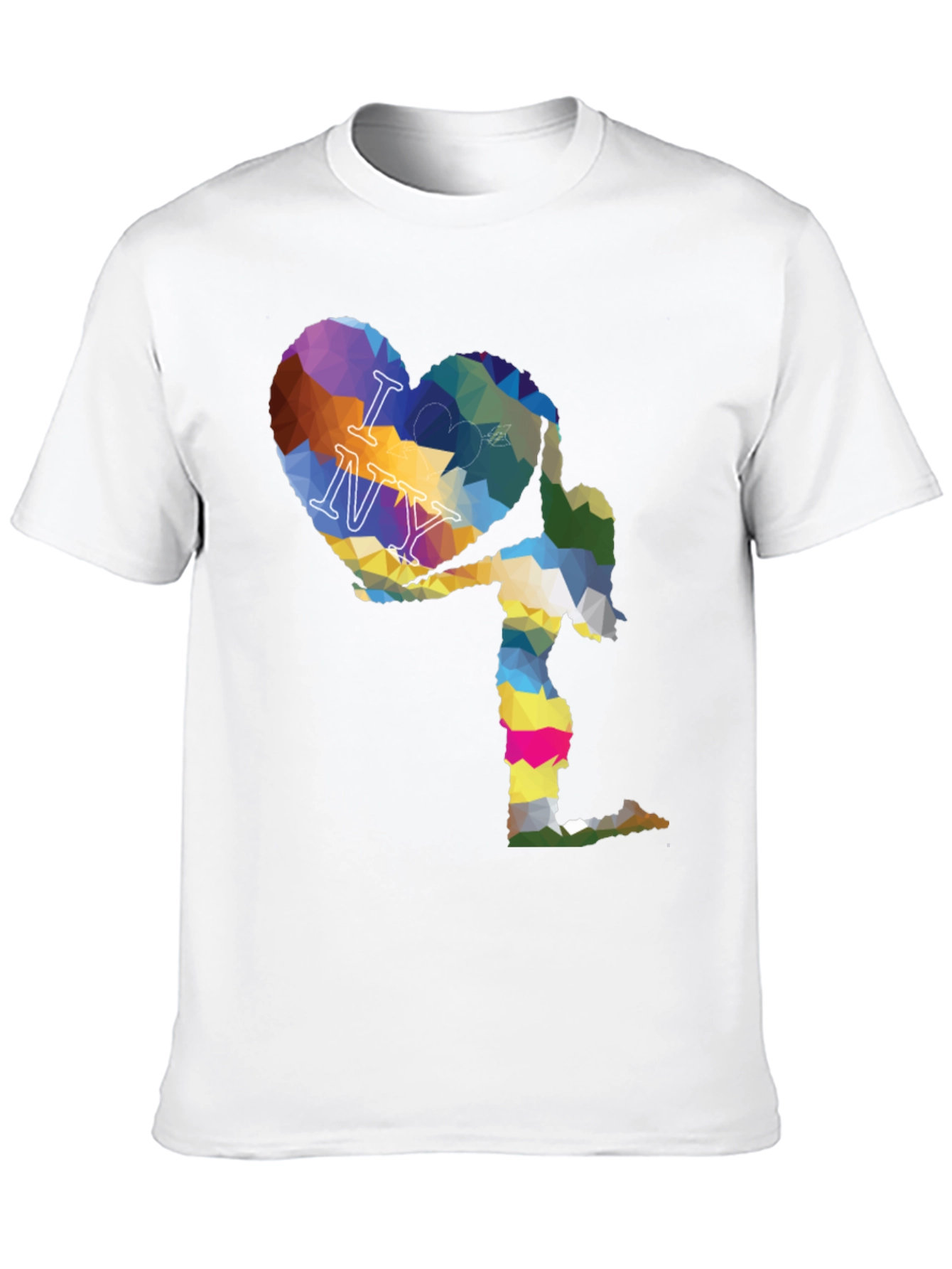 I Love NY Geometric Heart Graphic T-Shirt