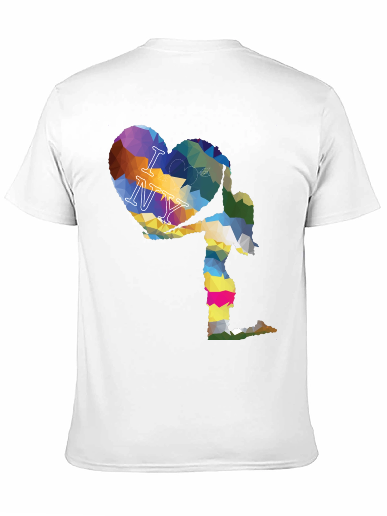 I Love NY Geometric Heart Graphic T-Shirt